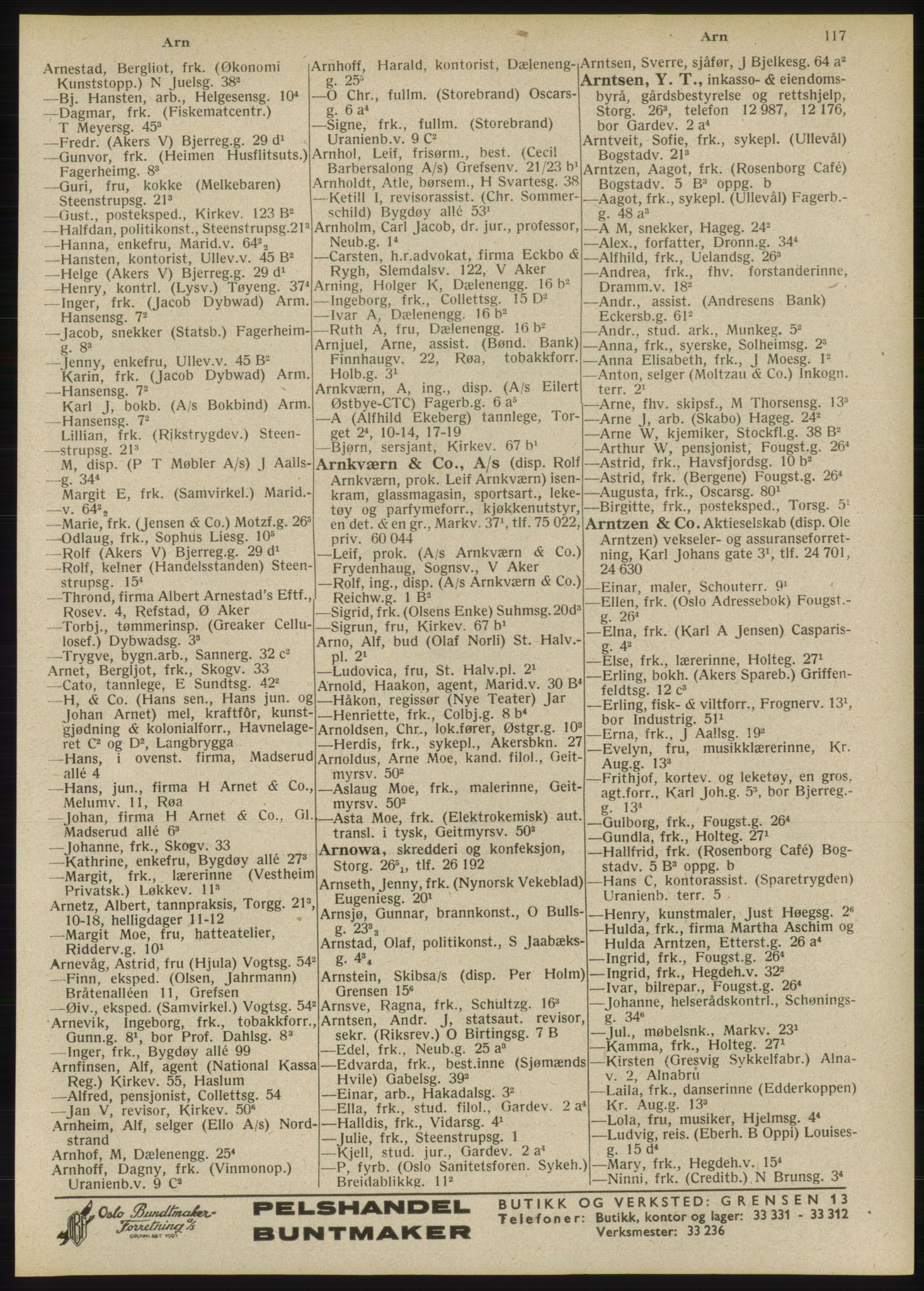 Kristiania/Oslo adressebok, PUBL/-, 1946, s. 117
