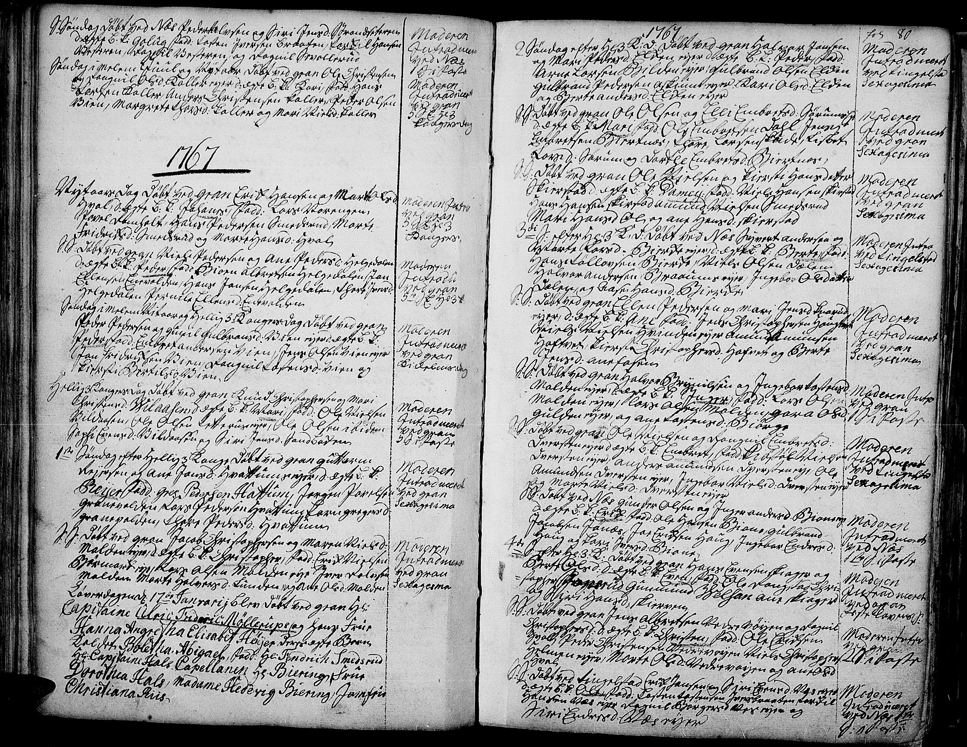 Gran prestekontor, AV/SAH-PREST-112/H/Ha/Haa/L0004: Ministerialbok nr. 4, 1759-1775, s. 80