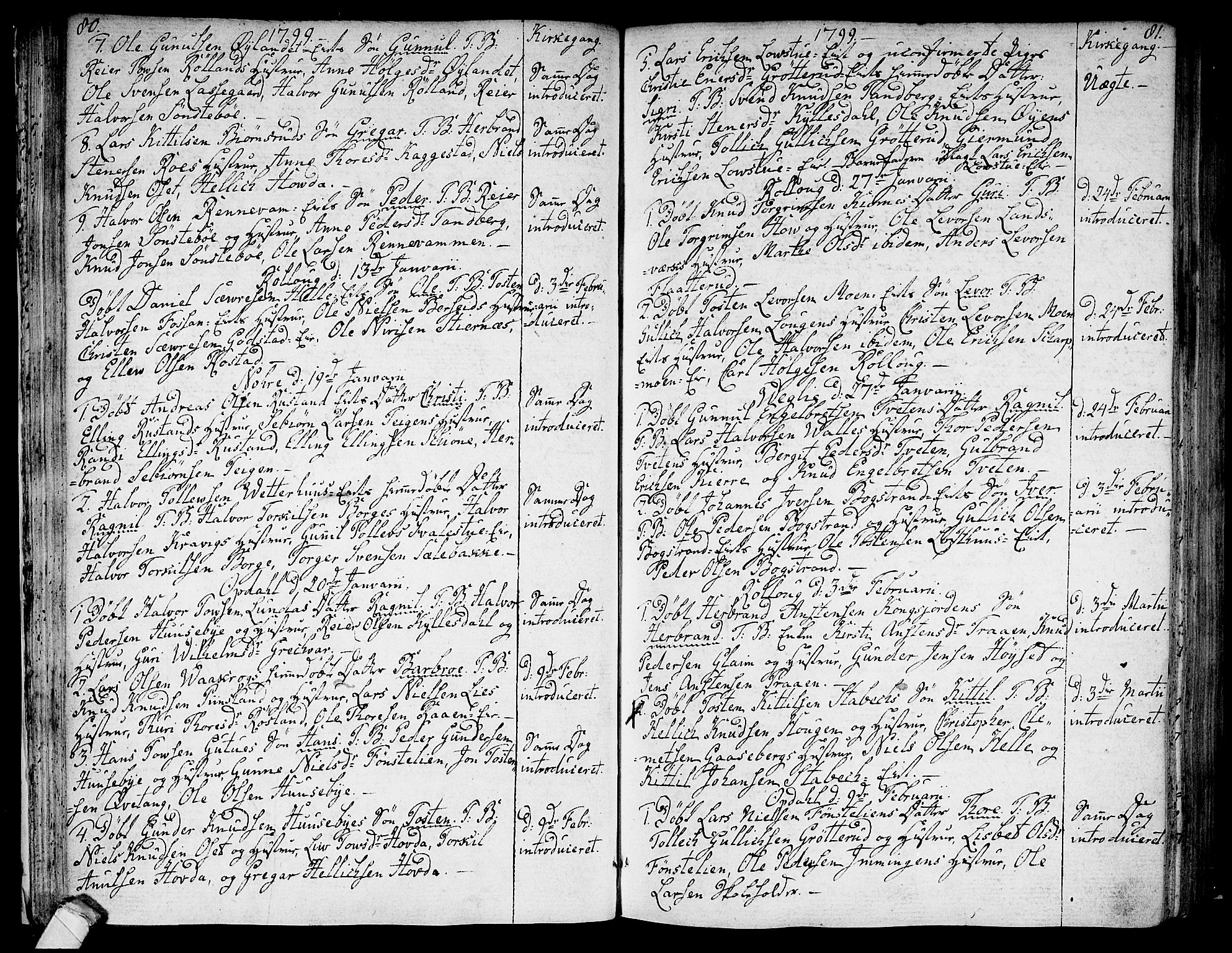 Rollag kirkebøker, AV/SAKO-A-240/F/Fa/L0005: Ministerialbok nr. I 5, 1792-1814, s. 80-81