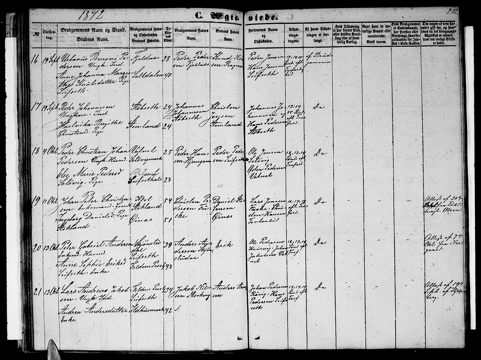 Ministerialprotokoller, klokkerbøker og fødselsregistre - Nordland, SAT/A-1459/852/L0753: Klokkerbok nr. 852C04, 1856-1877, s. 272