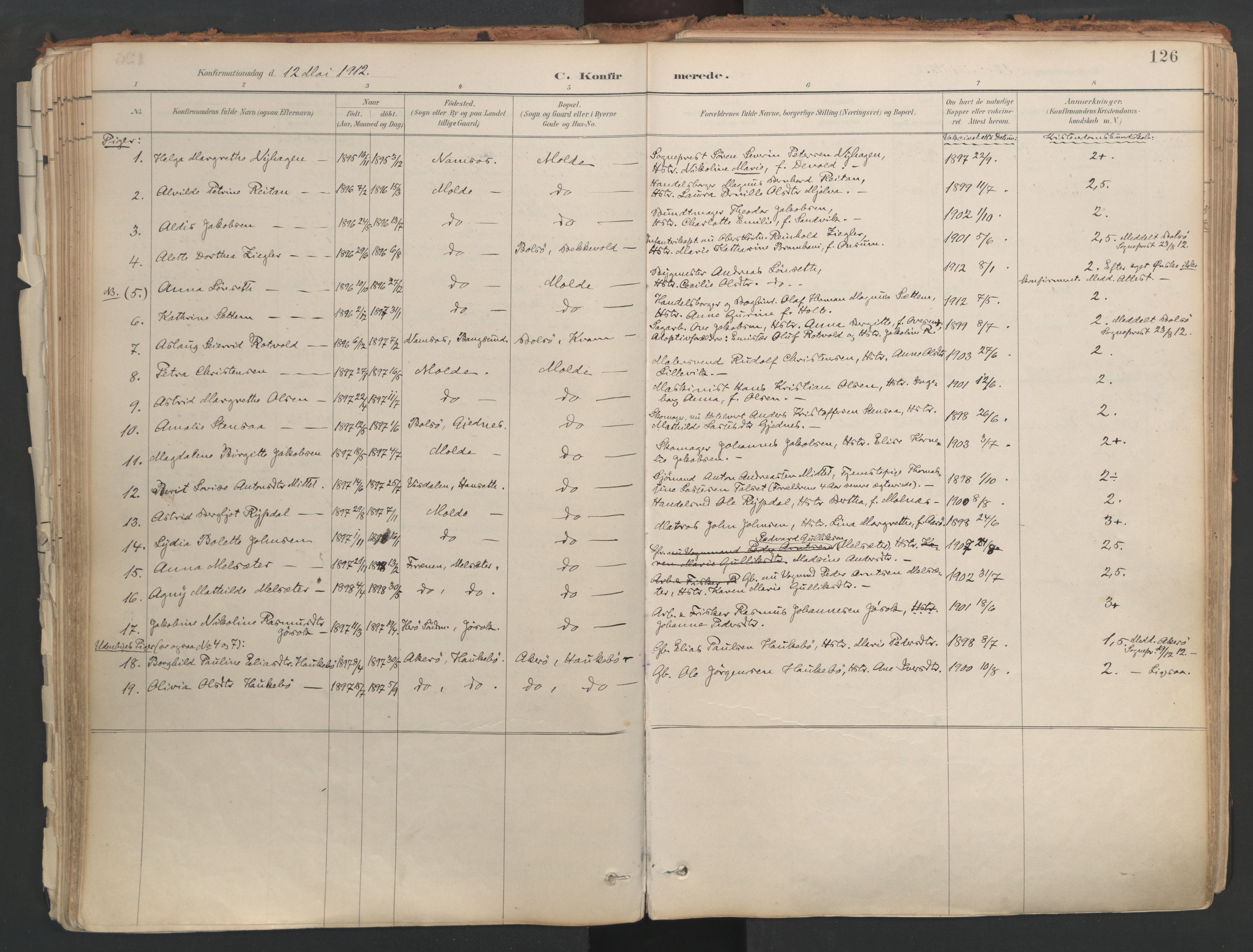 Ministerialprotokoller, klokkerbøker og fødselsregistre - Møre og Romsdal, SAT/A-1454/558/L0692: Ministerialbok nr. 558A06, 1887-1971, s. 126