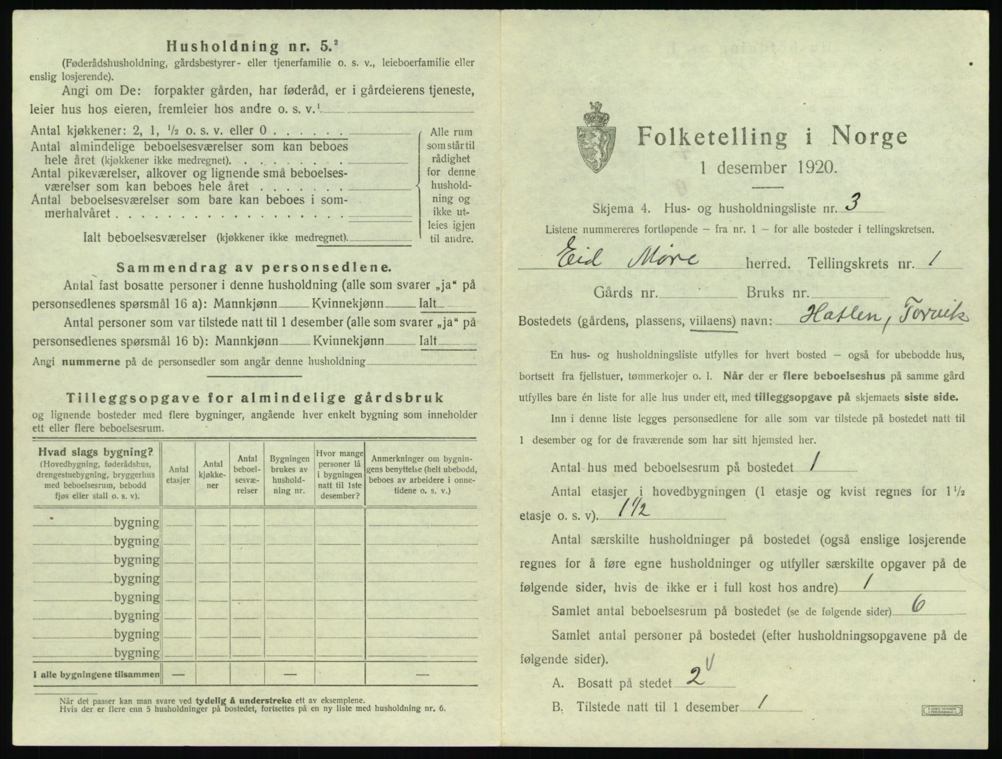 SAT, Folketelling 1920 for 1538 Eid herred, 1920, s. 27