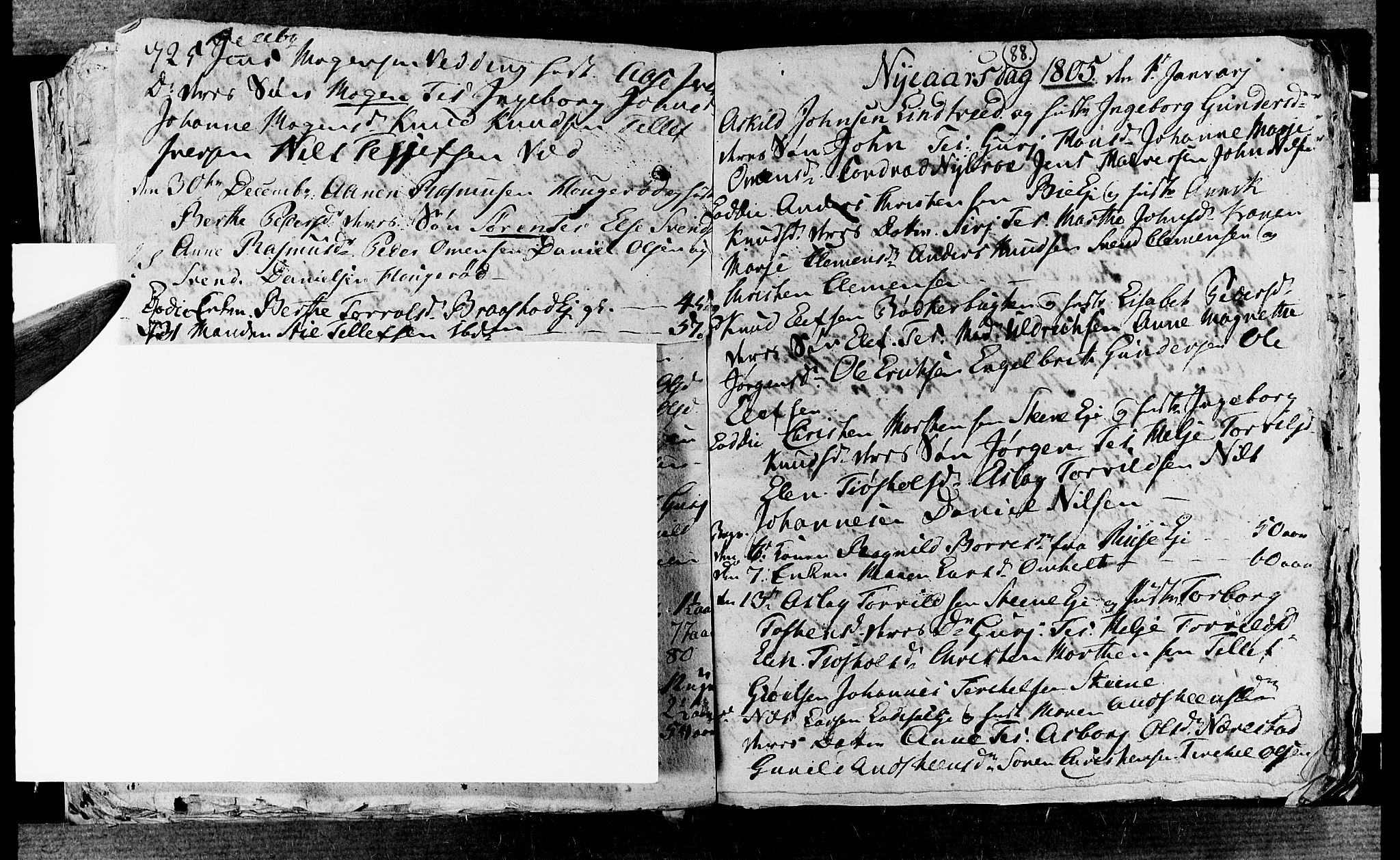 Øyestad sokneprestkontor, SAK/1111-0049/F/Fb/L0002: Klokkerbok nr. B 2, 1795-1807, s. 88