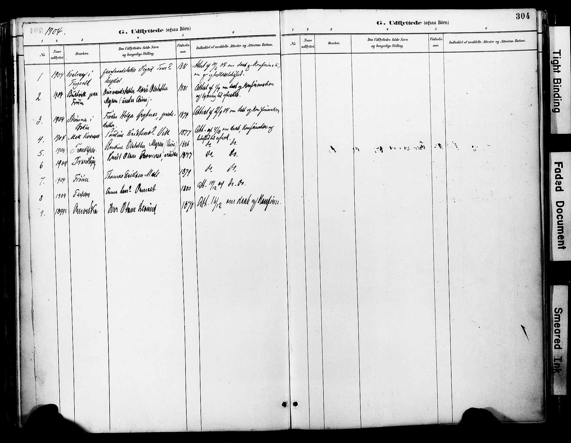 Ministerialprotokoller, klokkerbøker og fødselsregistre - Møre og Romsdal, SAT/A-1454/578/L0907: Ministerialbok nr. 578A06, 1887-1904, s. 304