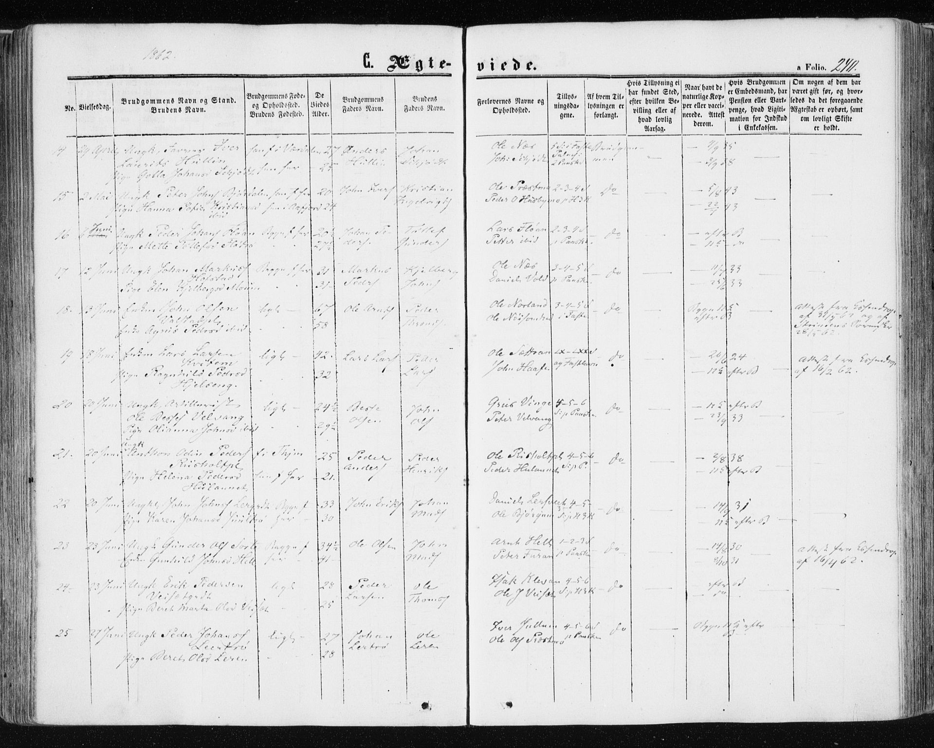 Ministerialprotokoller, klokkerbøker og fødselsregistre - Nord-Trøndelag, SAT/A-1458/709/L0075: Ministerialbok nr. 709A15, 1859-1870, s. 240