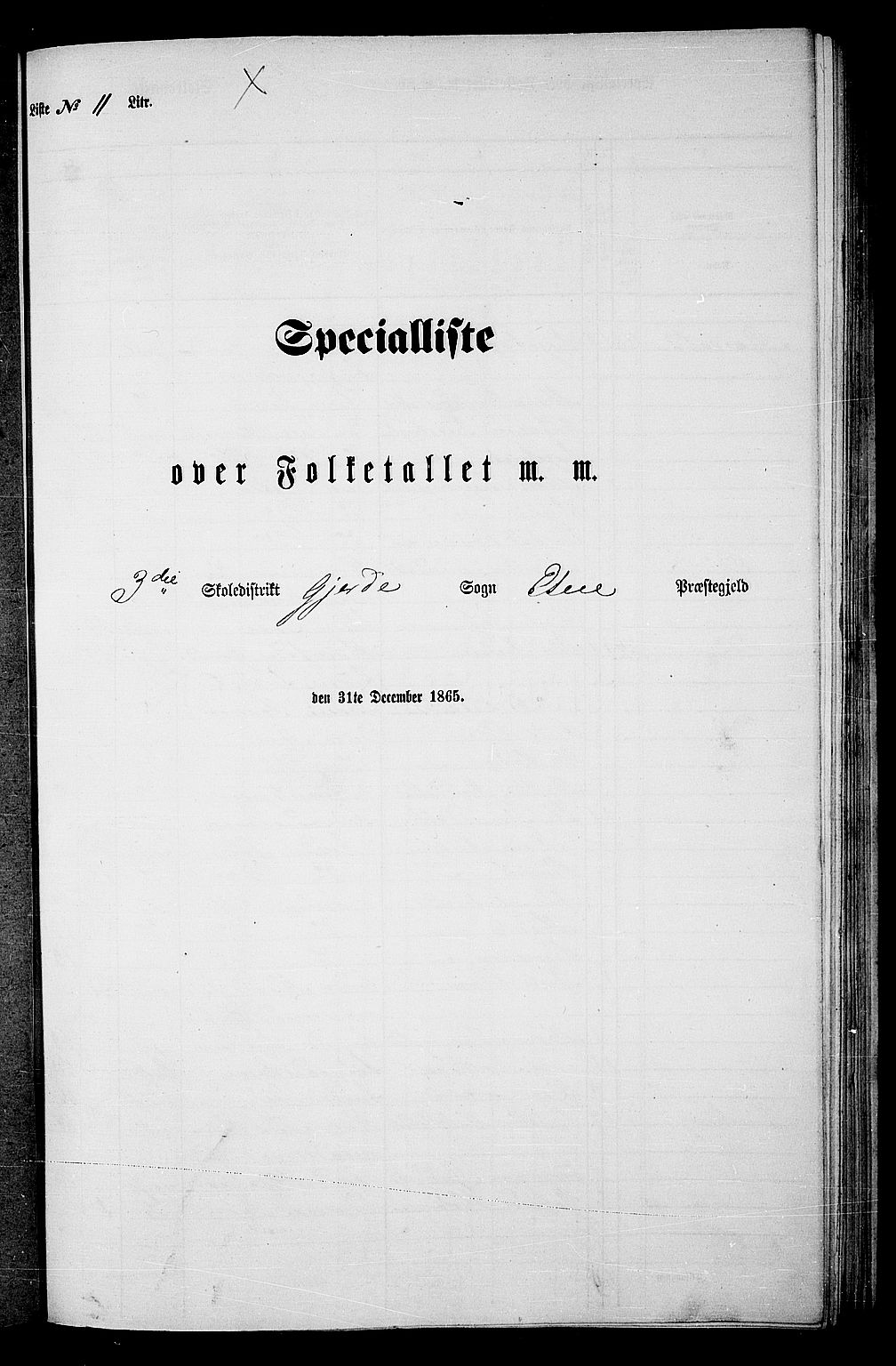 RA, Folketelling 1865 for 1211P Etne prestegjeld, 1865, s. 122