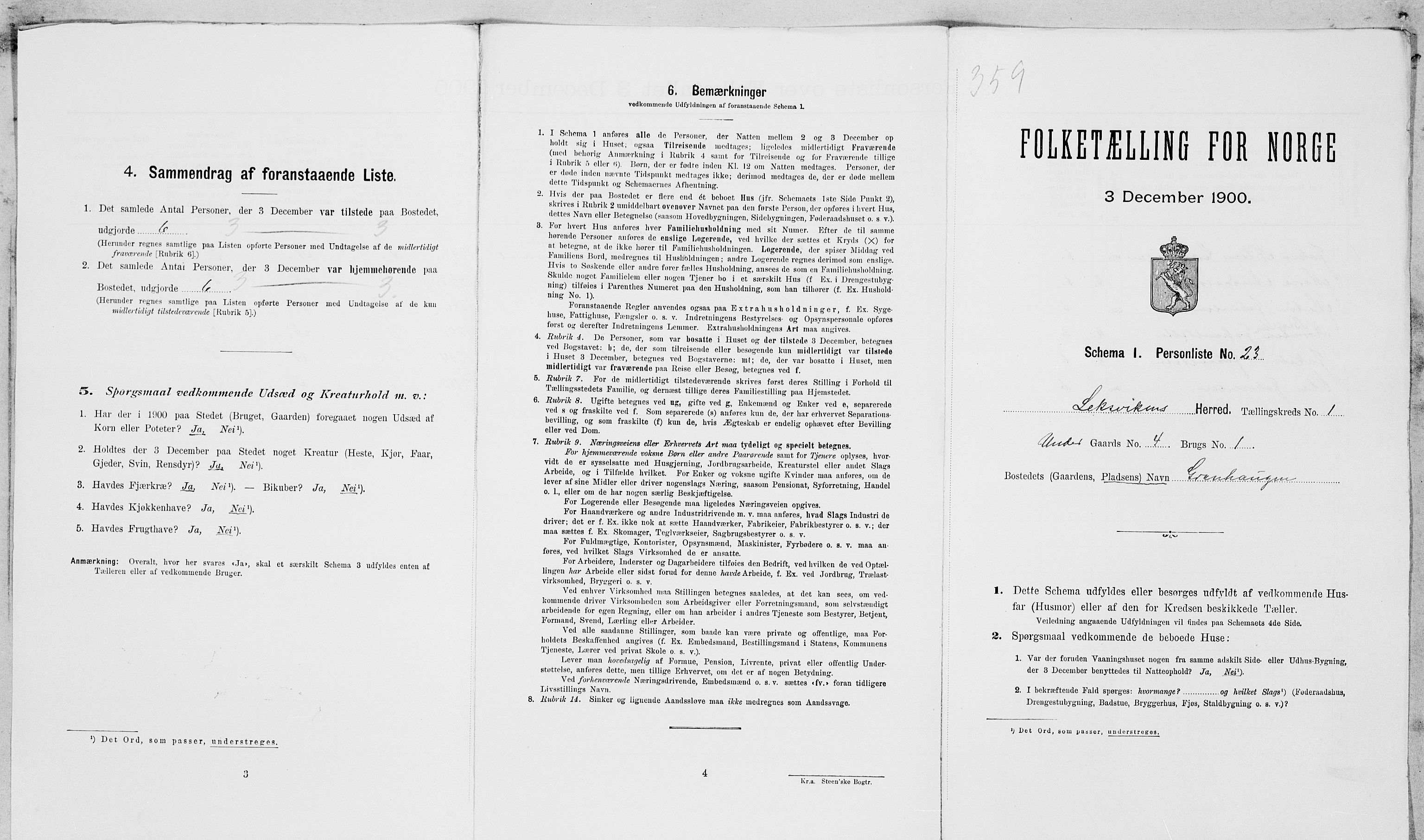 SAT, Folketelling 1900 for 1718 Leksvik herred, 1900, s. 114