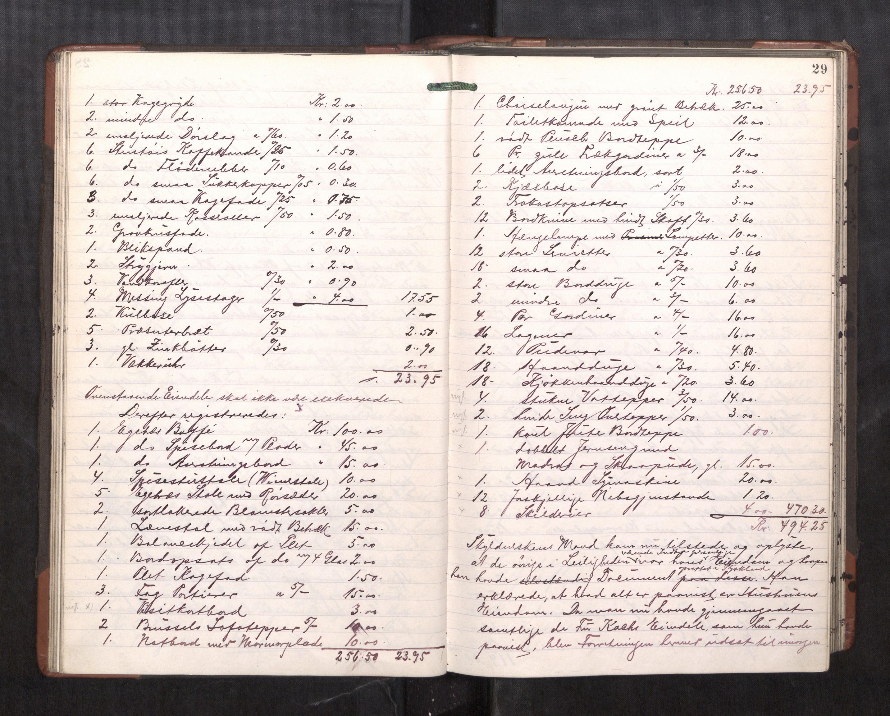 Trondheim byfogd, AV/SAT-A-0003/1/3/3C/L0023: Skifteregistreringsprotokoll - 11/2-15/5. (u/ register), 1905-1907, s. 29