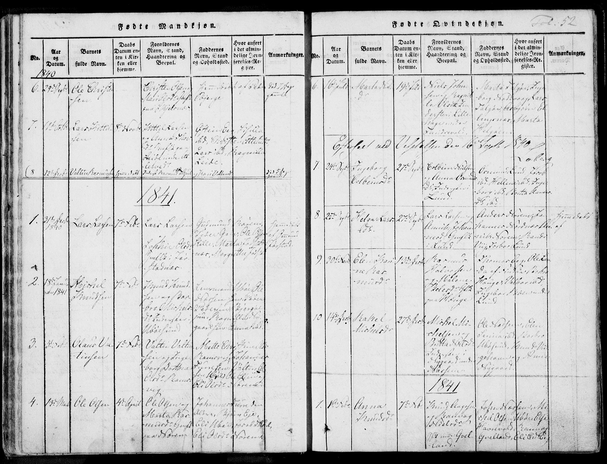 Nedstrand sokneprestkontor, AV/SAST-A-101841/01/IV: Ministerialbok nr. A 7, 1816-1870, s. 52