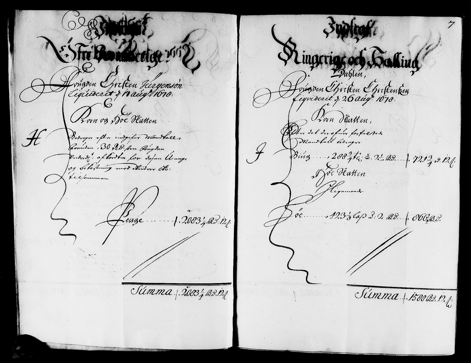 Rentekammeret inntil 1814, Reviderte regnskaper, Stiftamtstueregnskaper, Landkommissariatet på Akershus og Akershus stiftamt, AV/RA-EA-5869/R/Rb/L0135: Akershus stiftamt, 1677
