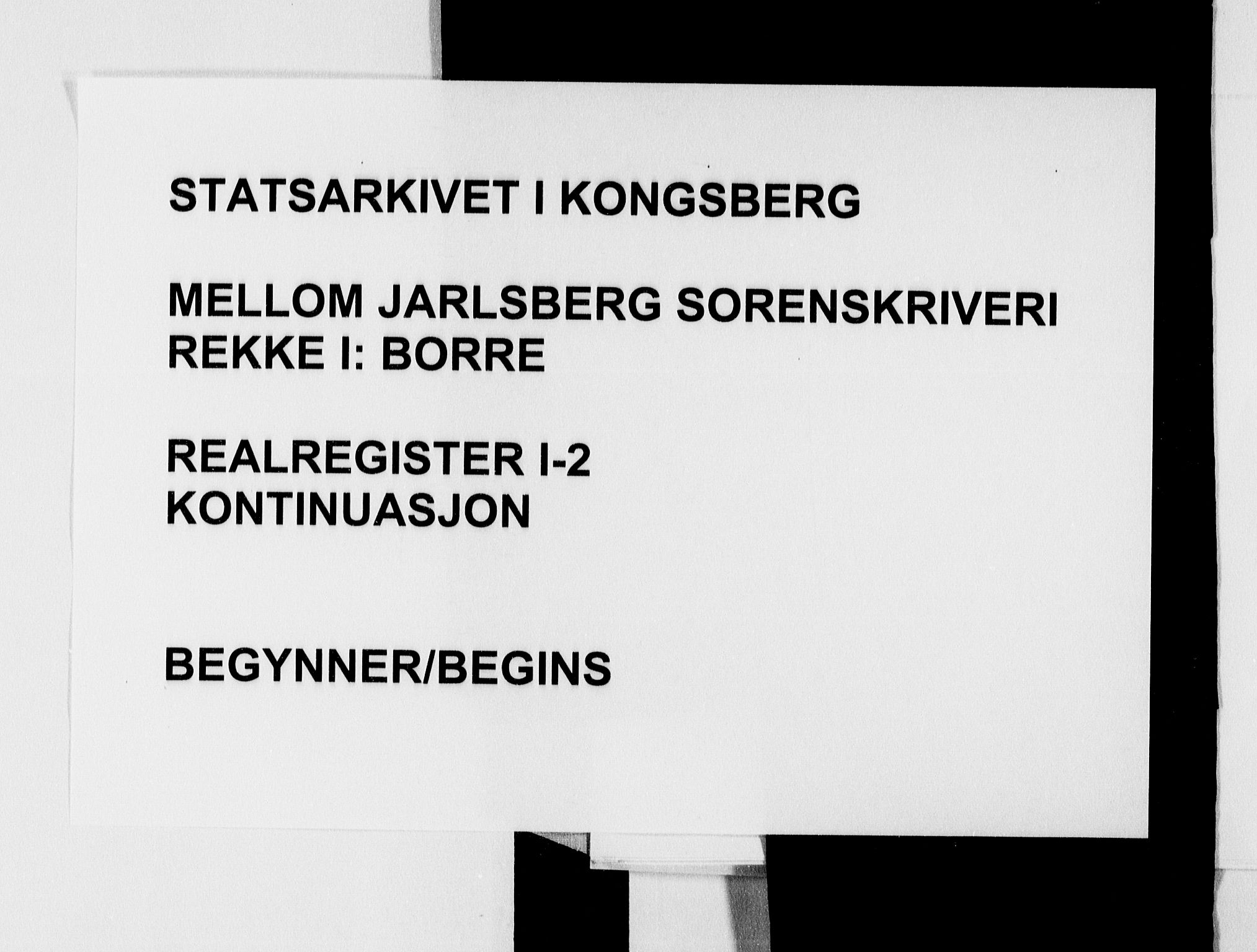 Mellom Jarlsberg sorenskriveri, SAKO/A-132/G/Gb/Gba/L0002: Panteregister nr. I 2