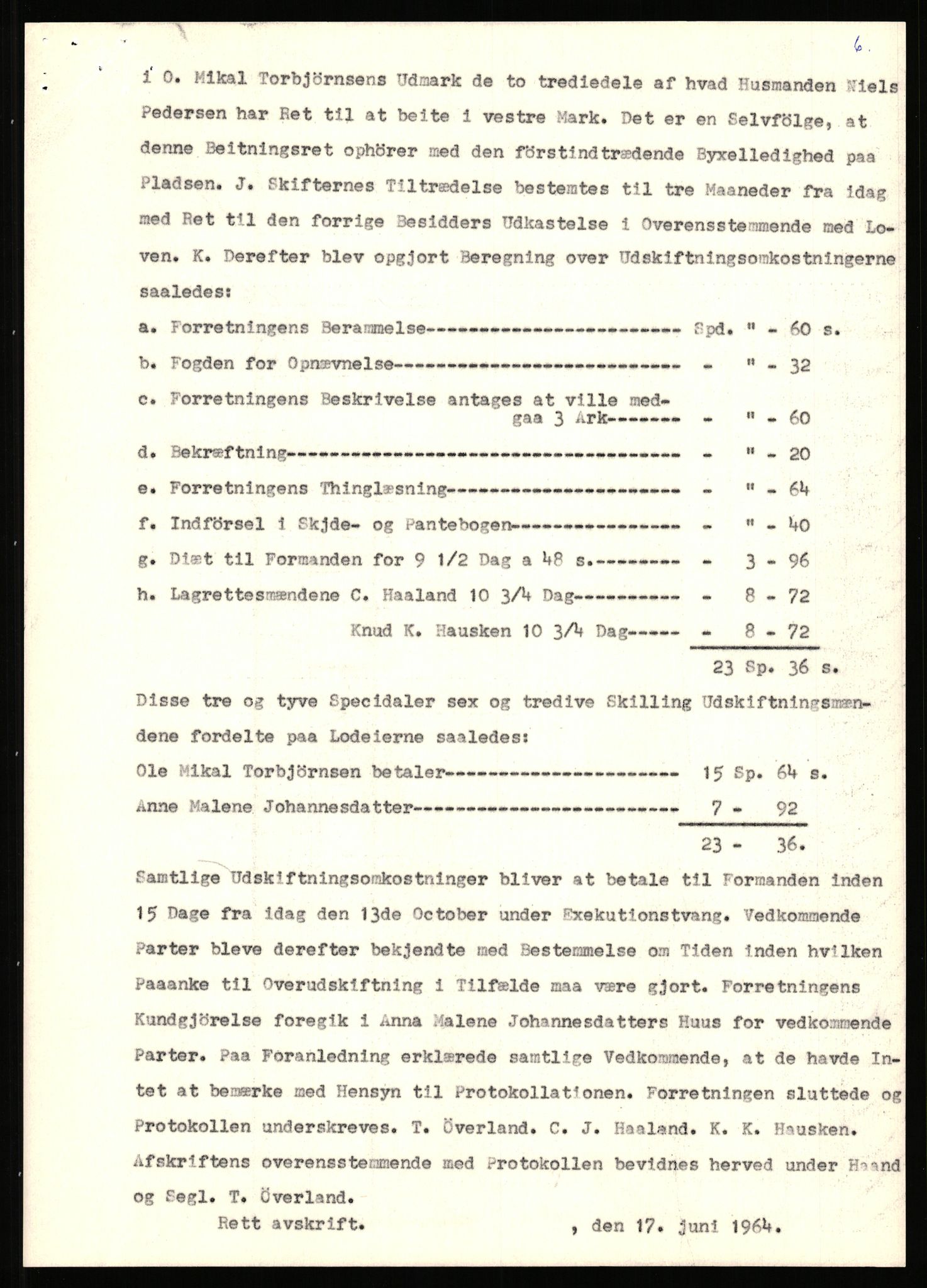 Statsarkivet i Stavanger, AV/SAST-A-101971/03/Y/Yj/L0072: Avskrifter sortert etter gårdsnavn: Sagbakken - Sandstøl indre, 1750-1930, s. 293