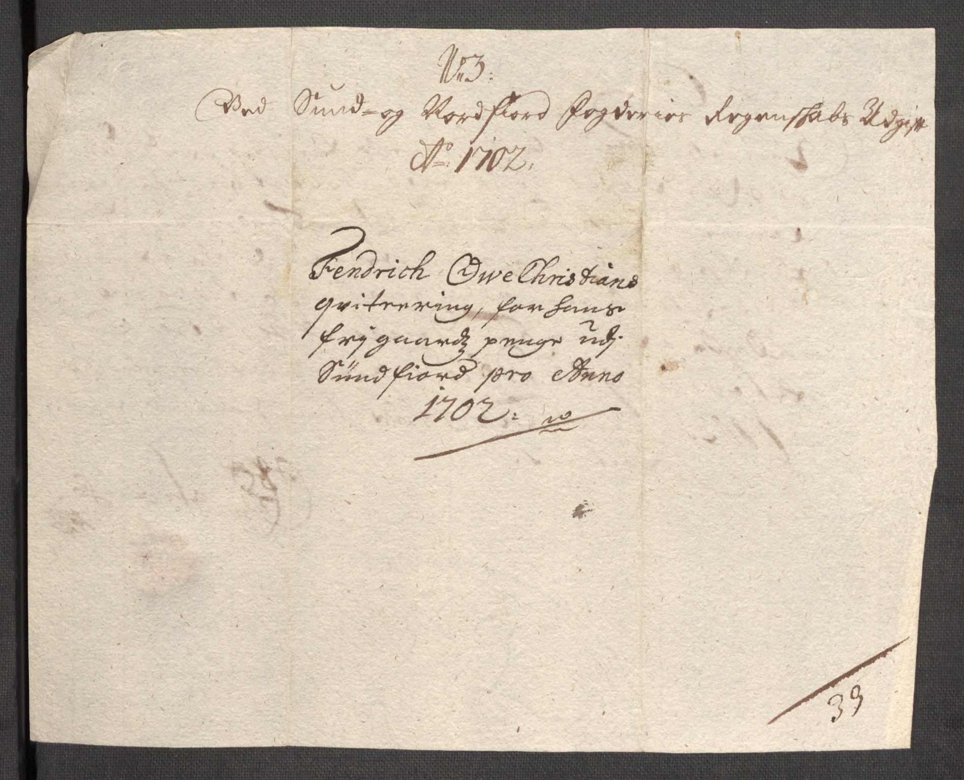 Rentekammeret inntil 1814, Reviderte regnskaper, Fogderegnskap, RA/EA-4092/R53/L3426: Fogderegnskap Sunn- og Nordfjord, 1702, s. 206