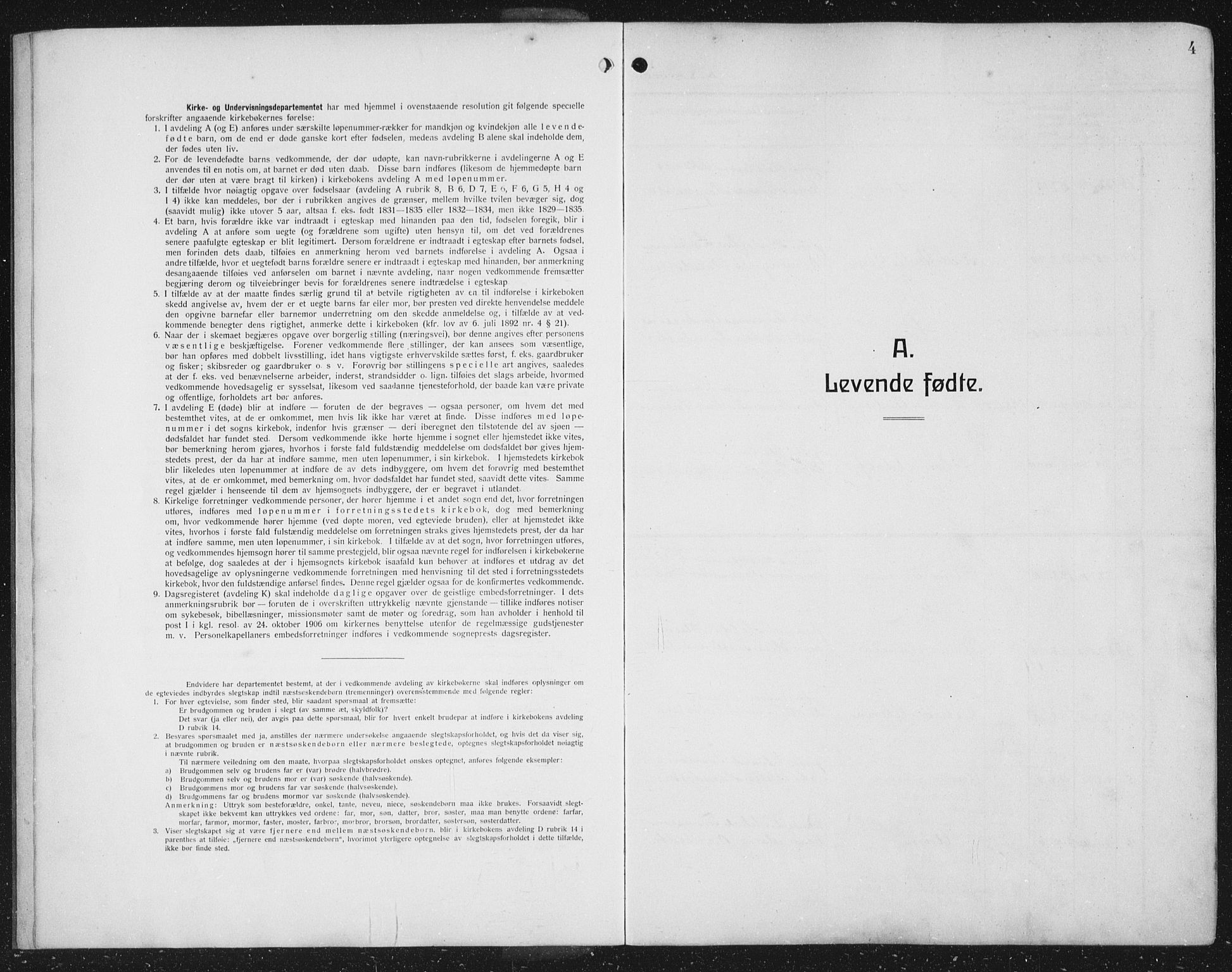Lindås Sokneprestembete, SAB/A-76701/H/Hab: Klokkerbok nr. C 5, 1910-1927, s. 4