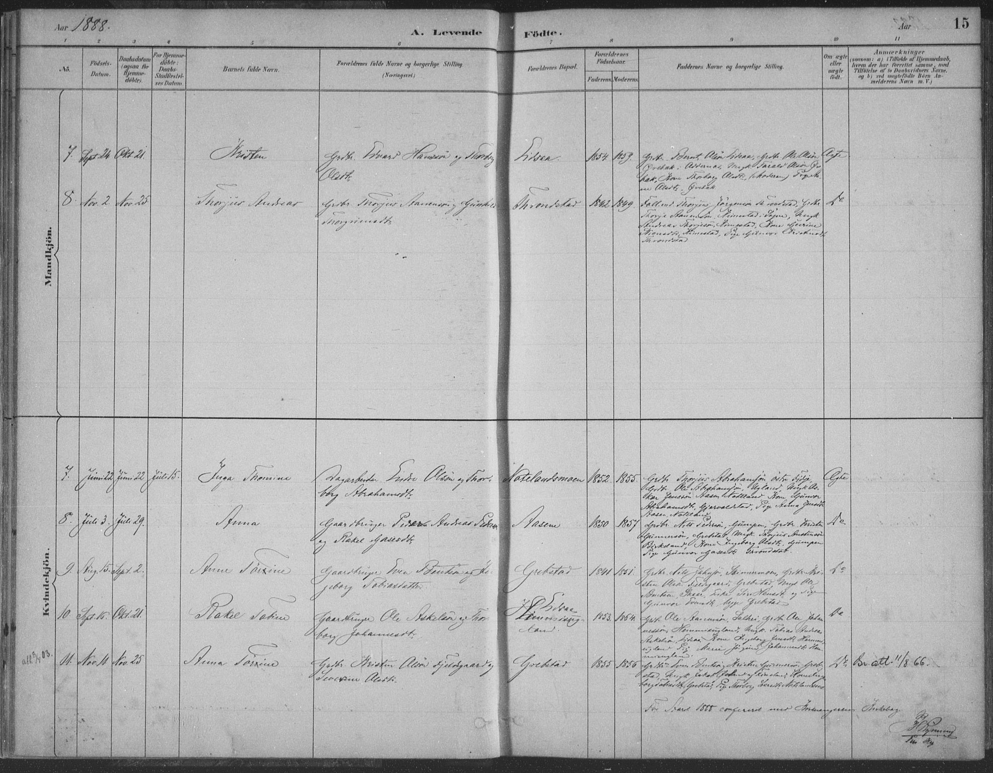 Søgne sokneprestkontor, SAK/1111-0037/F/Fa/Faa/L0003: Ministerialbok nr. A 3, 1883-1910, s. 15