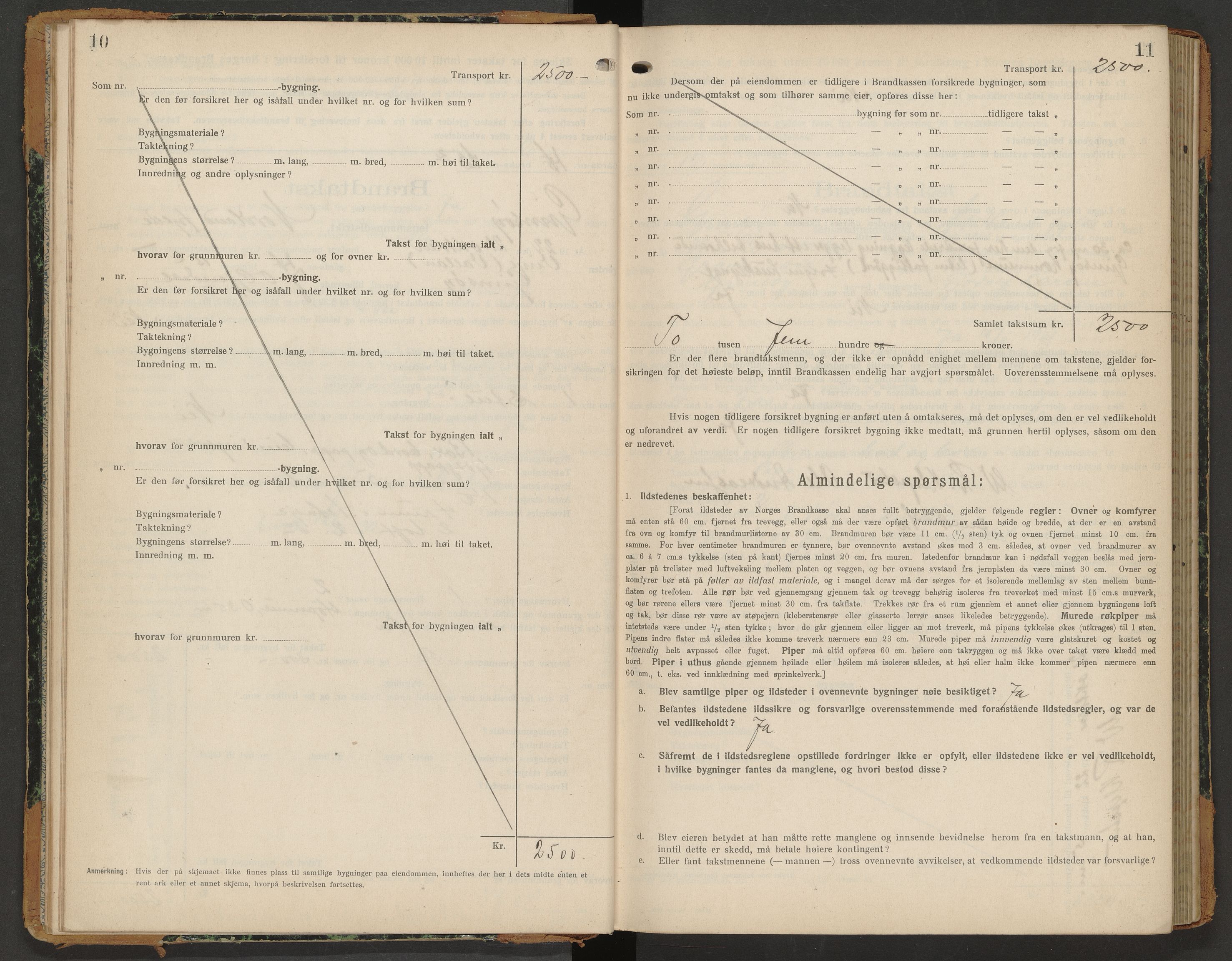 Norges Brannkasse Gimsøy og Valberg, AV/SAT-A-5588/Fb/L0002: Branntakstprotokoll, 1922-1929