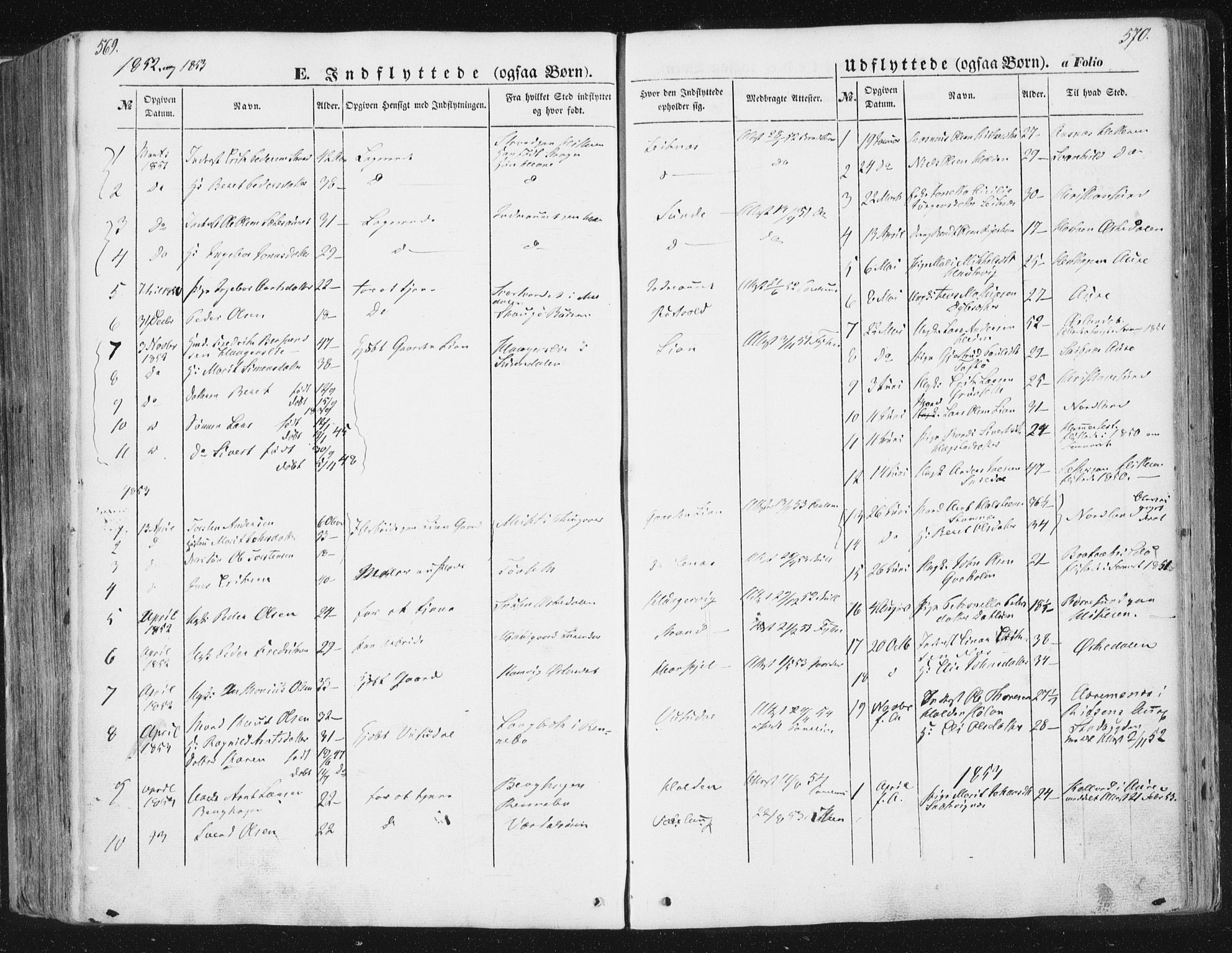 Ministerialprotokoller, klokkerbøker og fødselsregistre - Sør-Trøndelag, SAT/A-1456/630/L0494: Ministerialbok nr. 630A07, 1852-1868, s. 569-570