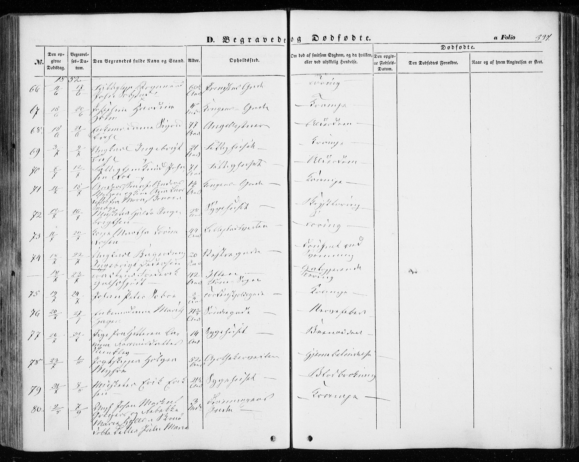 Ministerialprotokoller, klokkerbøker og fødselsregistre - Sør-Trøndelag, SAT/A-1456/601/L0051: Ministerialbok nr. 601A19, 1848-1857, s. 397