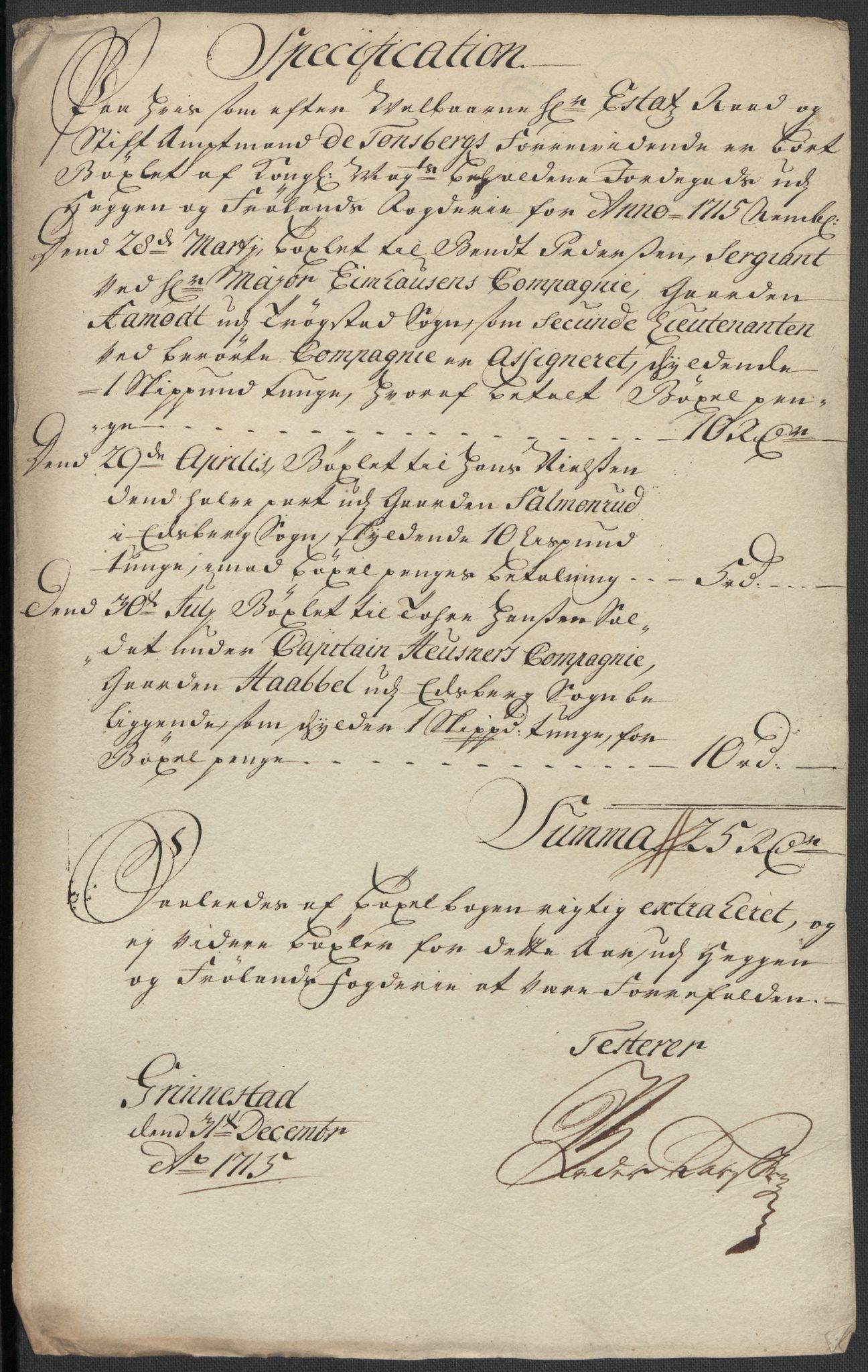 Rentekammeret inntil 1814, Reviderte regnskaper, Fogderegnskap, AV/RA-EA-4092/R07/L0310: Fogderegnskap Rakkestad, Heggen og Frøland, 1715, s. 202