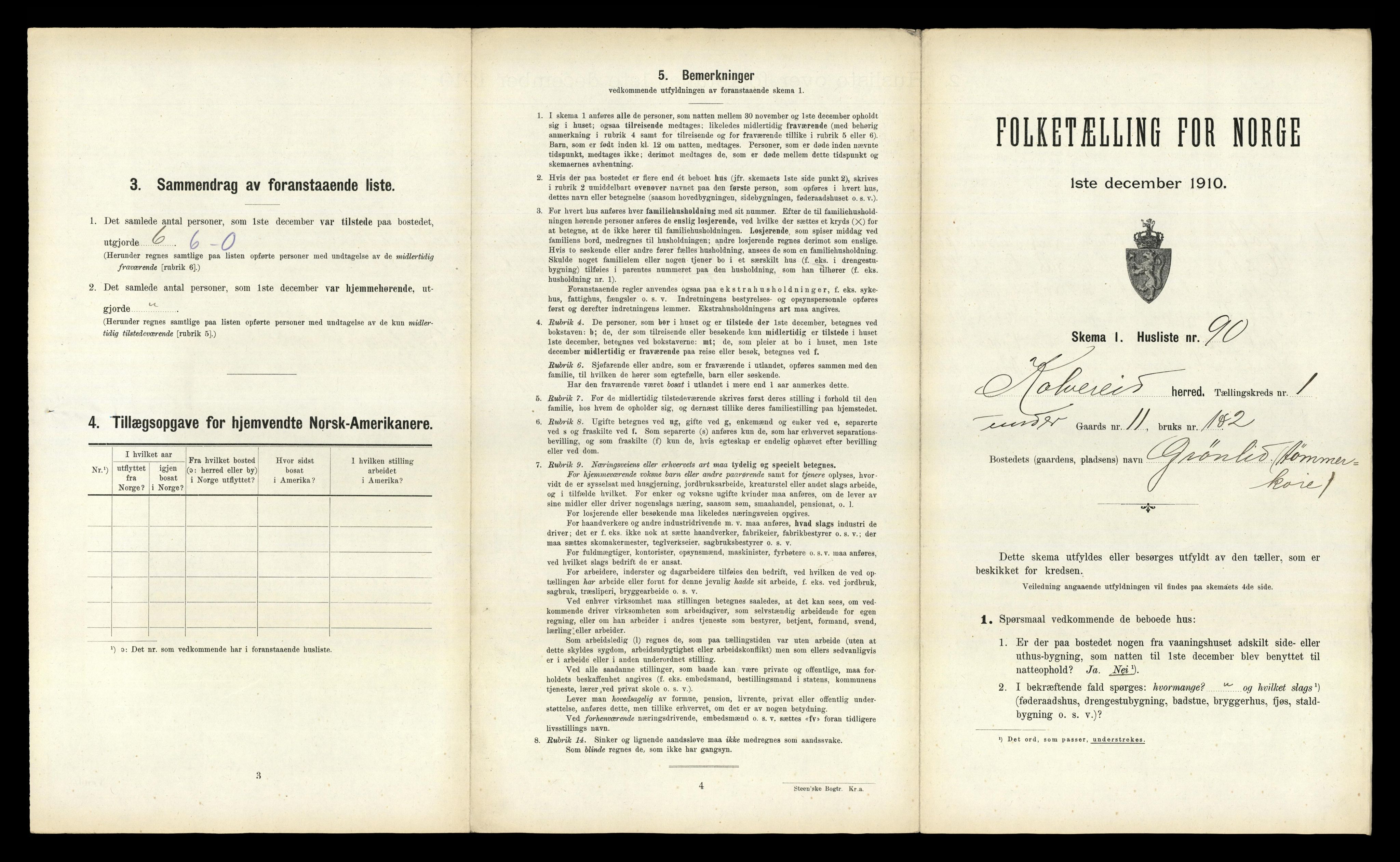 RA, Folketelling 1910 for 1752 Kolvereid herred, 1910, s. 206