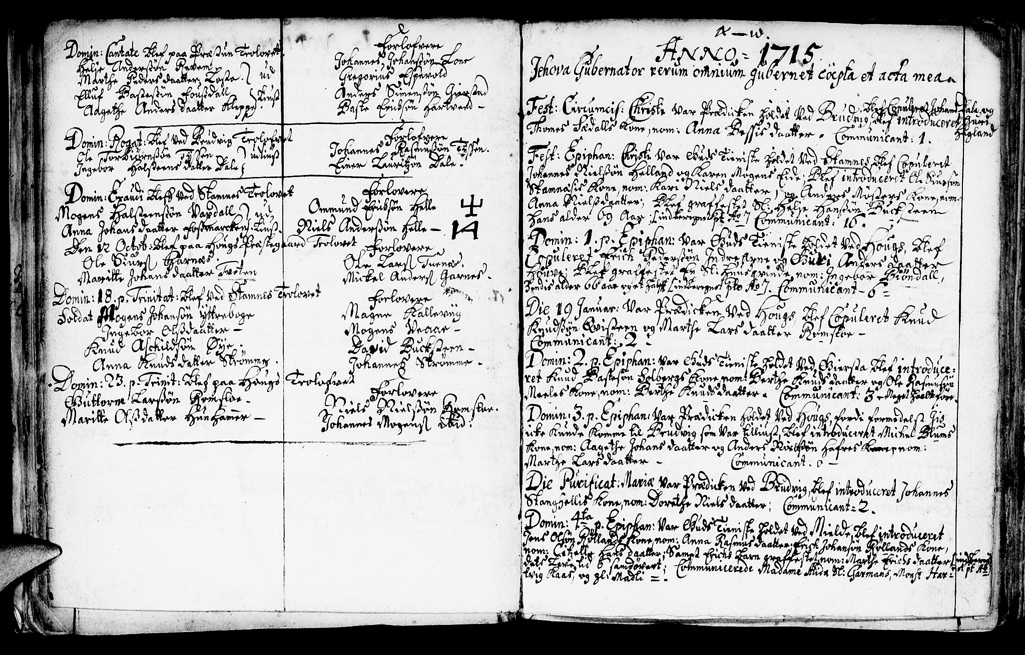 Haus sokneprestembete, AV/SAB-A-75601/H/Haa: Ministerialbok nr. A 3, 1713-1722