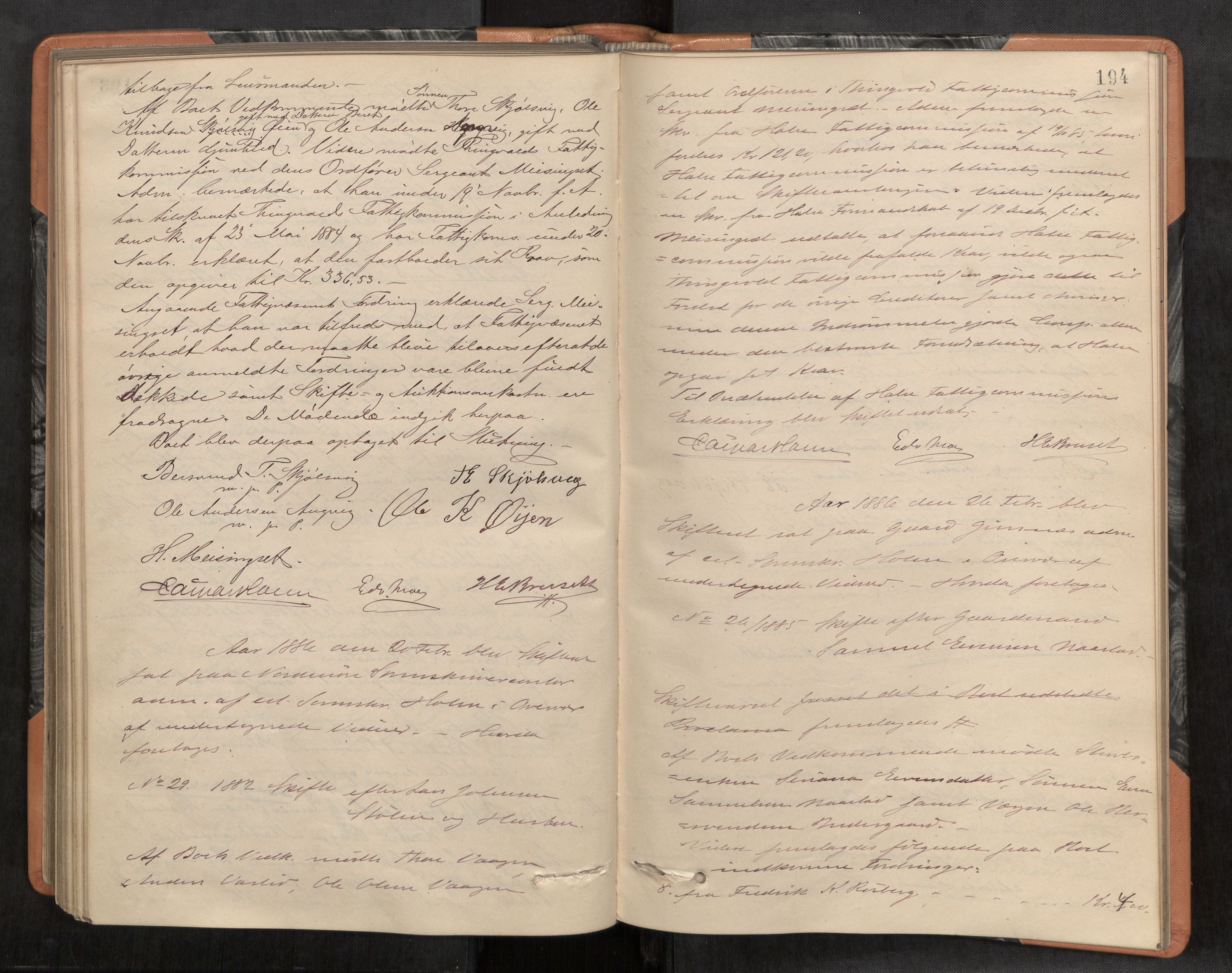 Nordmøre sorenskriveri, AV/SAT-A-4132/1/3/3B/L0004: Forhandlingsprotokoll nr. 04, 1881-1887, s. 194