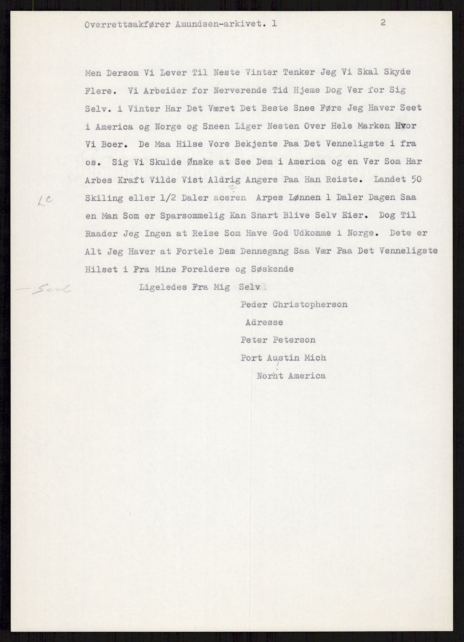 Samlinger til kildeutgivelse, Amerikabrevene, AV/RA-EA-4057/F/L0004: Innlån fra Akershus: Amundsenarkivet - Breen, 1838-1914, s. 38