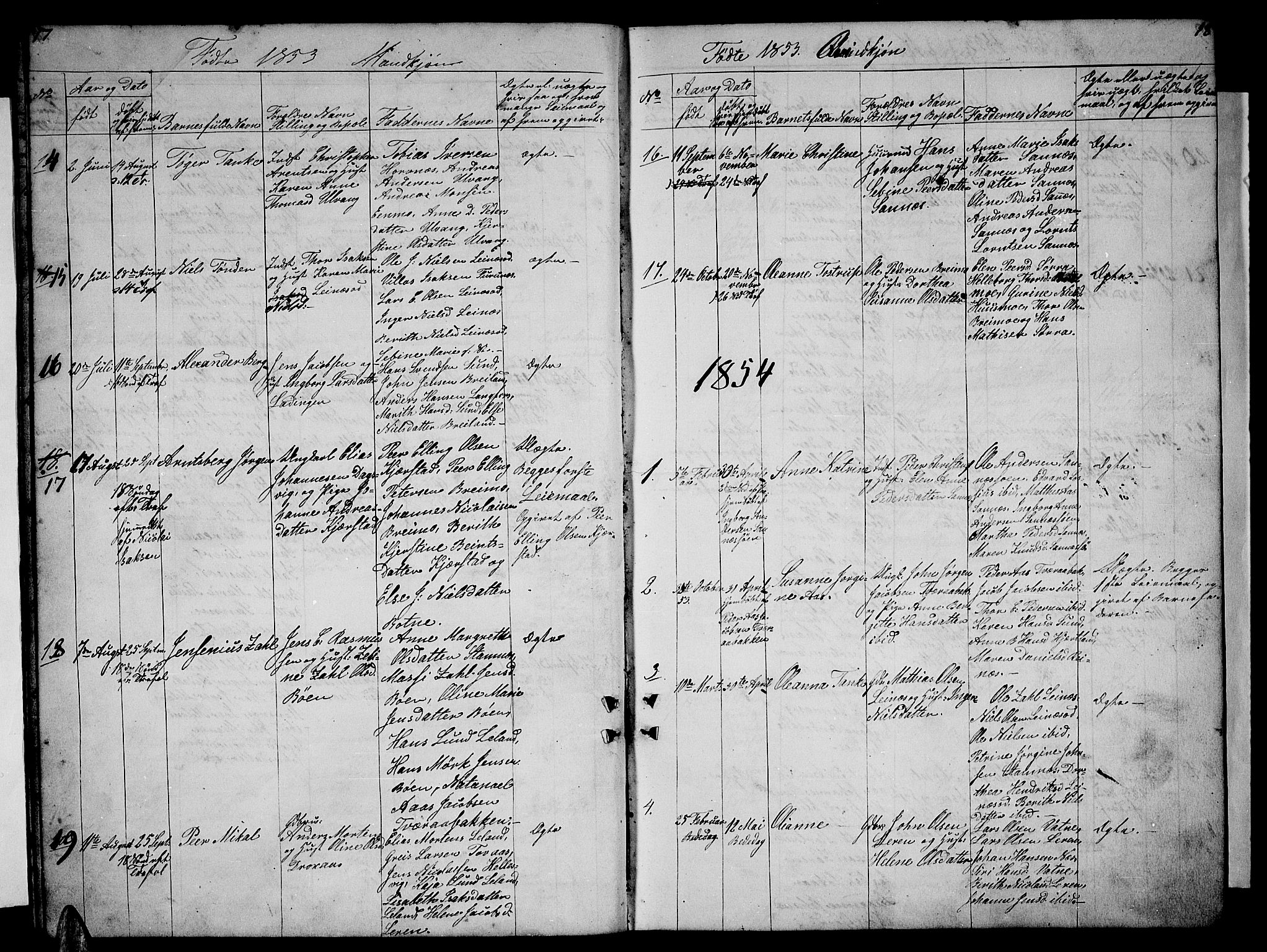 Ministerialprotokoller, klokkerbøker og fødselsregistre - Nordland, AV/SAT-A-1459/831/L0475: Klokkerbok nr. 831C02, 1851-1865, s. 17-18