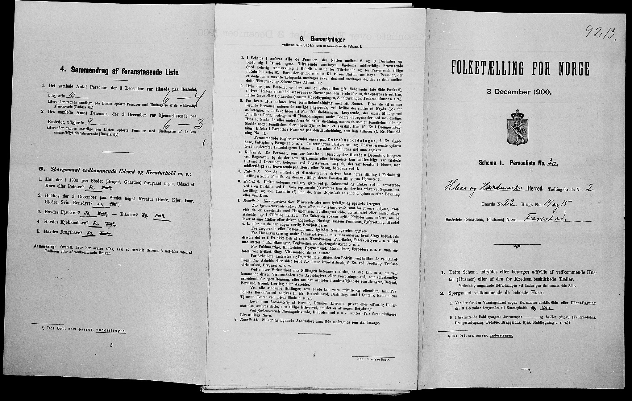 SAK, Folketelling 1900 for 1019 Halse og Harkmark herred, 1900, s. 542