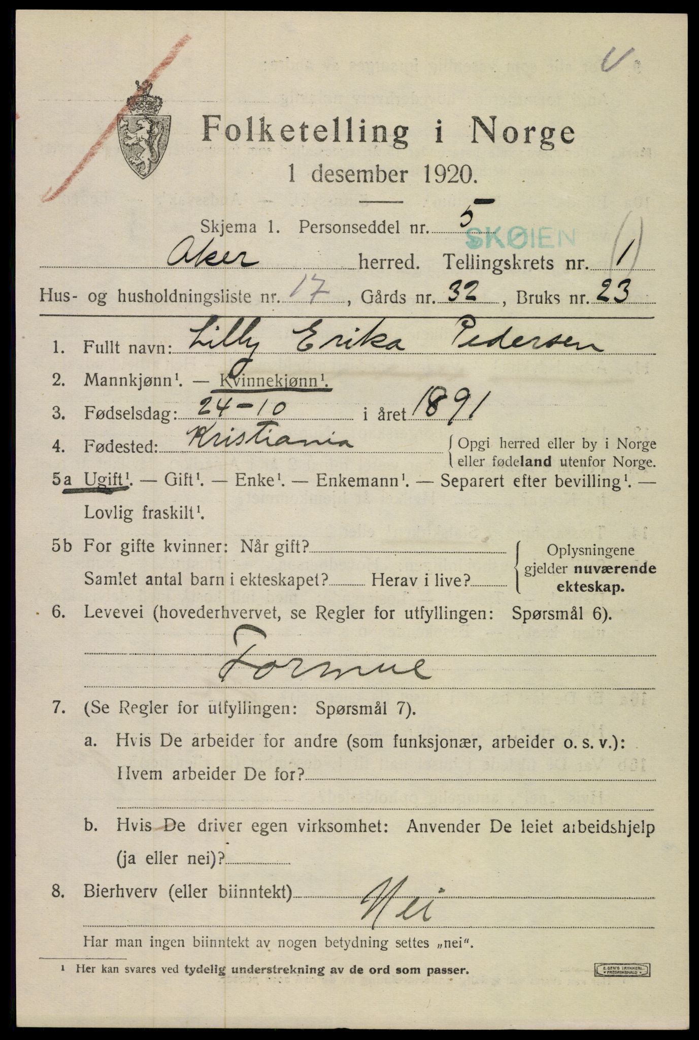 SAO, Folketelling 1920 for 0218 Aker herred, 1920, s. 13638