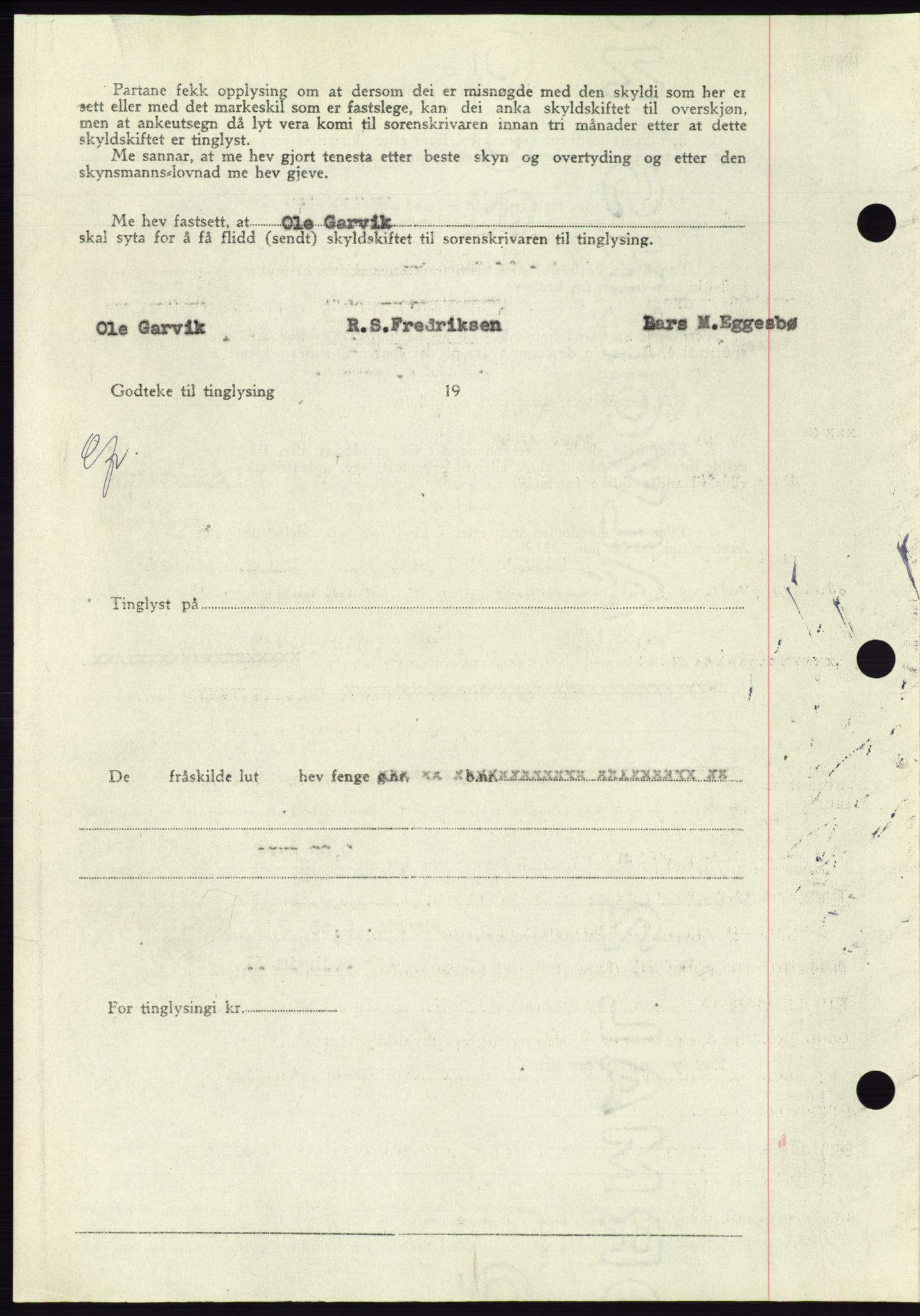 Søre Sunnmøre sorenskriveri, AV/SAT-A-4122/1/2/2C/L0083: Pantebok nr. 9A, 1948-1949, Dagboknr: 1404/1948