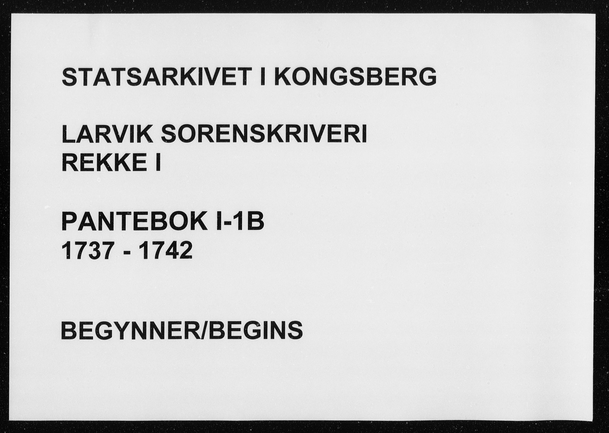 Larvik sorenskriveri, SAKO/A-83/G/Ga/Gaa/L0001b: Pantebok nr. I 1b, 1737-1742