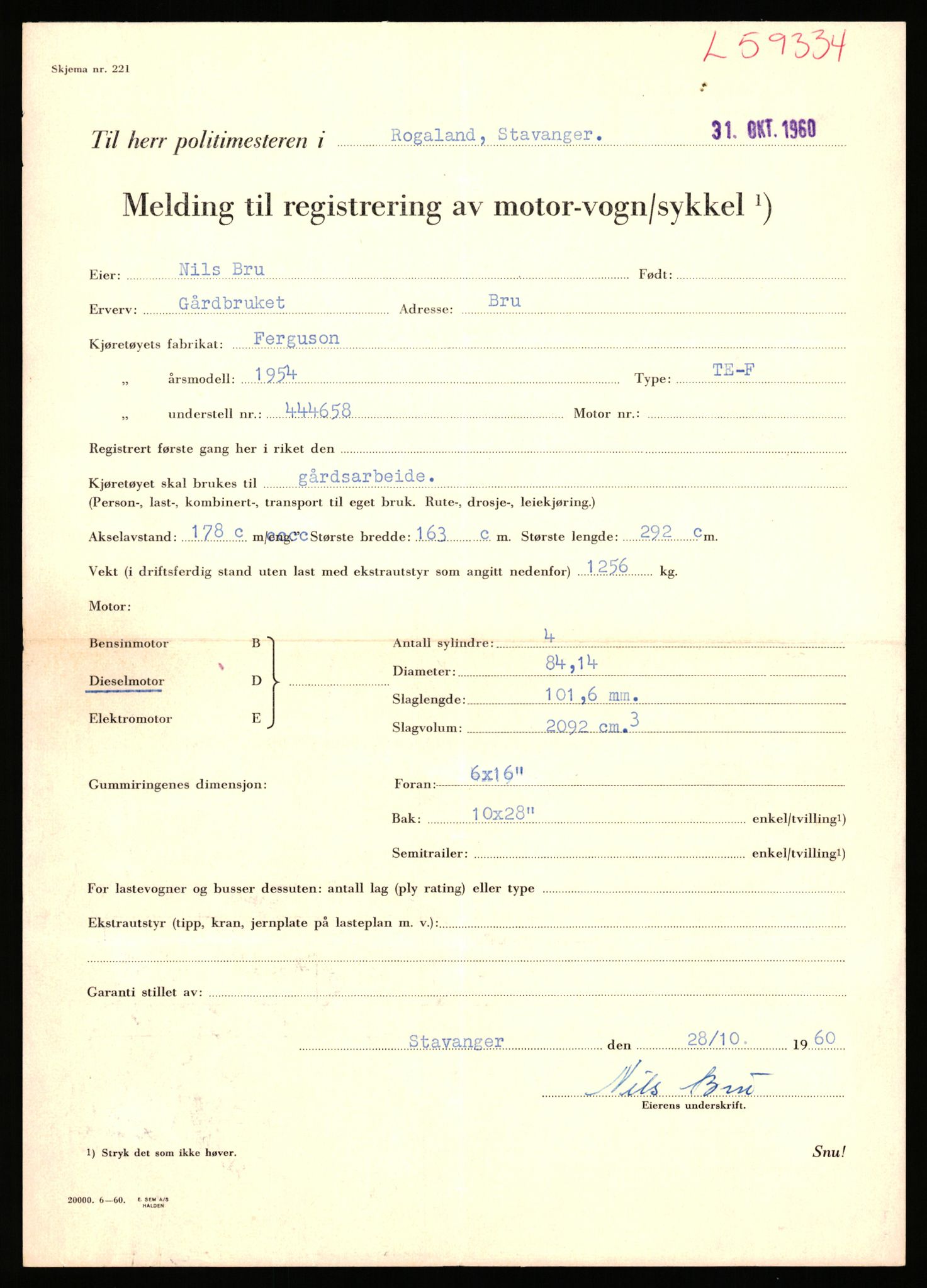 Stavanger trafikkstasjon, AV/SAST-A-101942/0/F/L0058: L-58000 - L-59999, 1930-1971, s. 1561