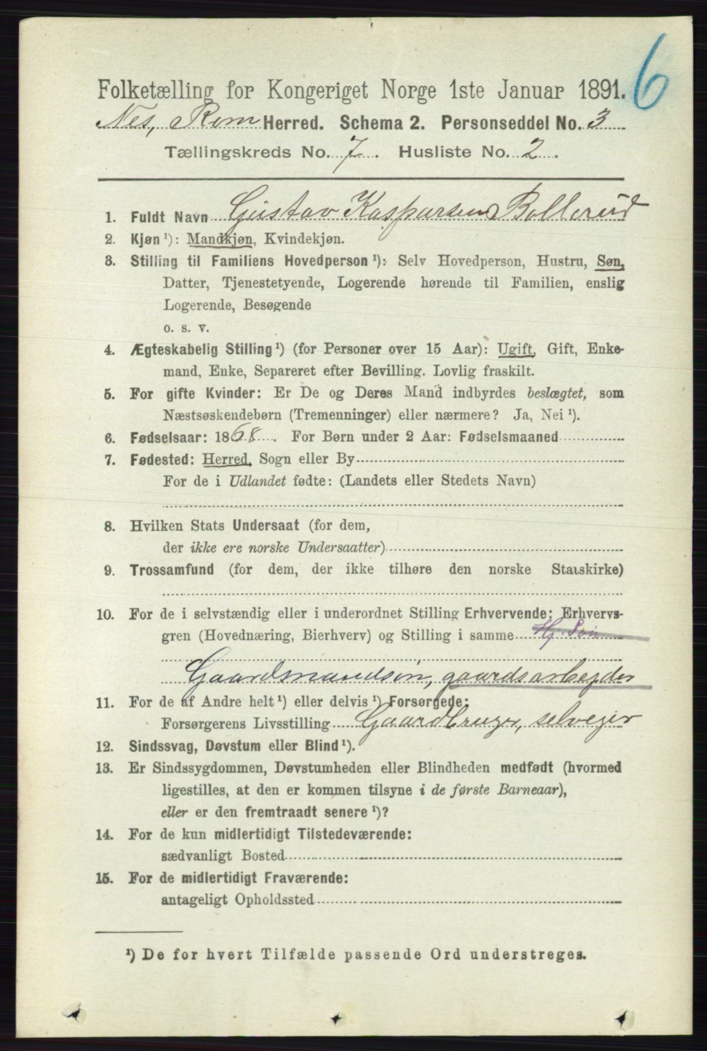 RA, Folketelling 1891 for 0236 Nes herred, 1891, s. 4027
