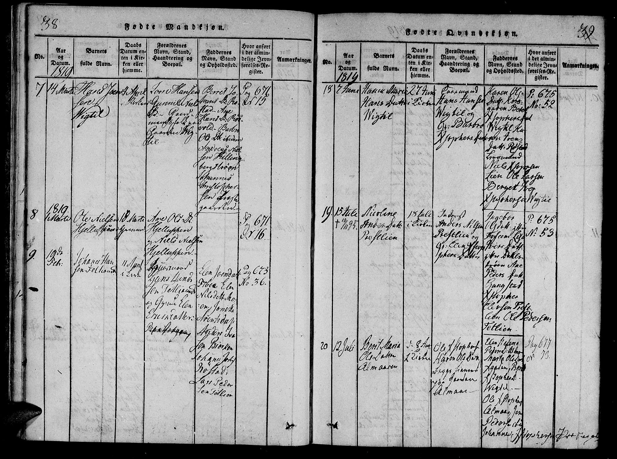 Ministerialprotokoller, klokkerbøker og fødselsregistre - Nord-Trøndelag, SAT/A-1458/701/L0005: Ministerialbok nr. 701A05 /1, 1816-1825, s. 38-39