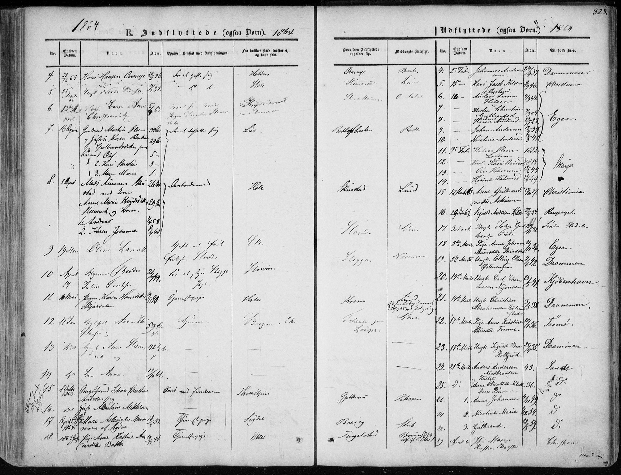 Modum kirkebøker, AV/SAKO-A-234/F/Fa/L0009: Ministerialbok nr. 9, 1860-1864, s. 328
