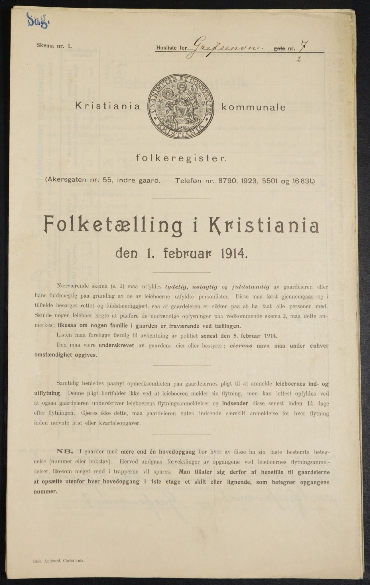 OBA, Kommunal folketelling 1.2.1914 for Kristiania, 1914, s. 29655