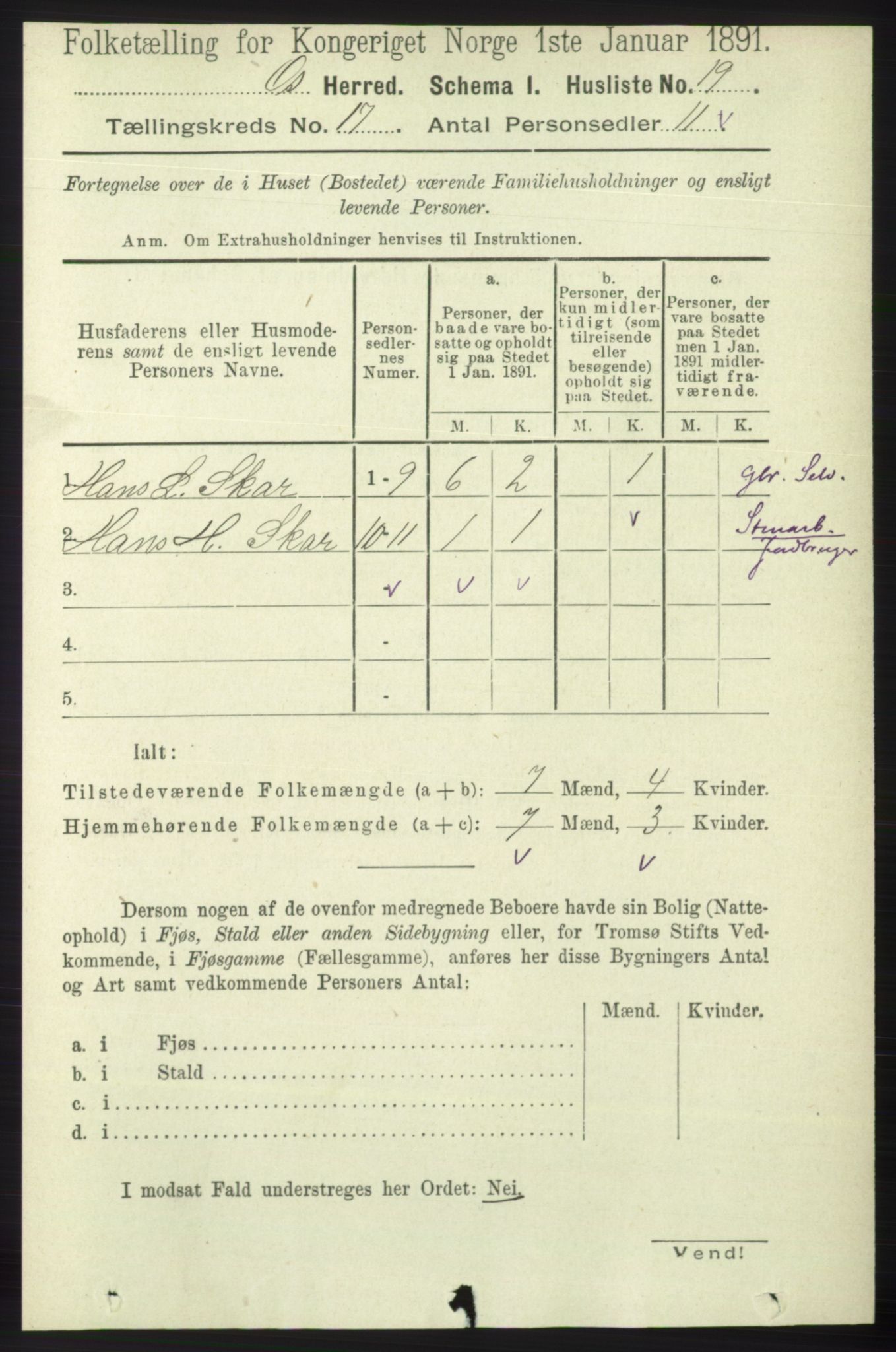 RA, Folketelling 1891 for 1243 Os herred, 1891, s. 3715