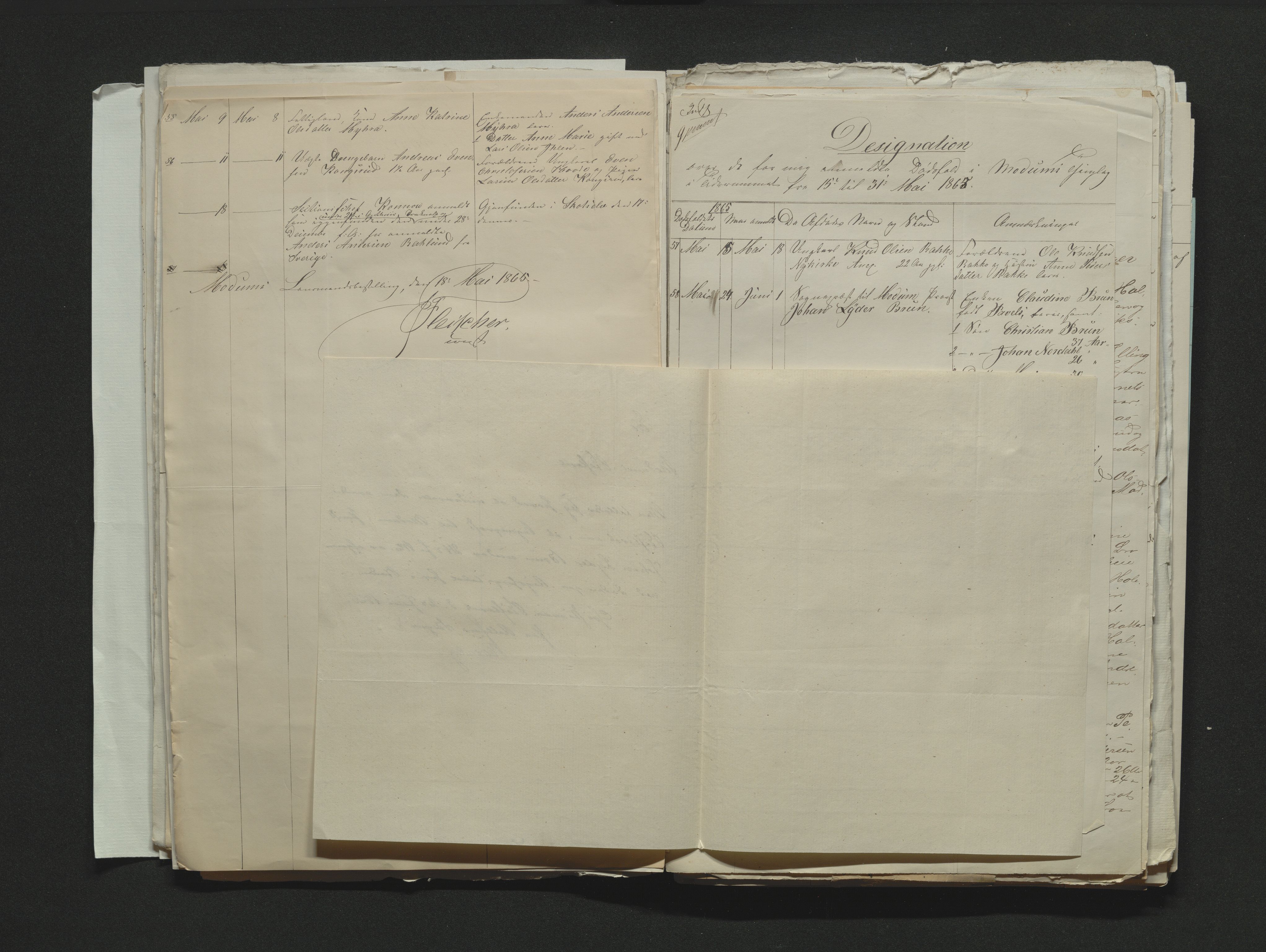 Eiker, Modum og Sigdal sorenskriveri, AV/SAKO-A-123/H/Ha/Hab/L0011: Dødsfallsmeldinger, 1862-1865, s. 581