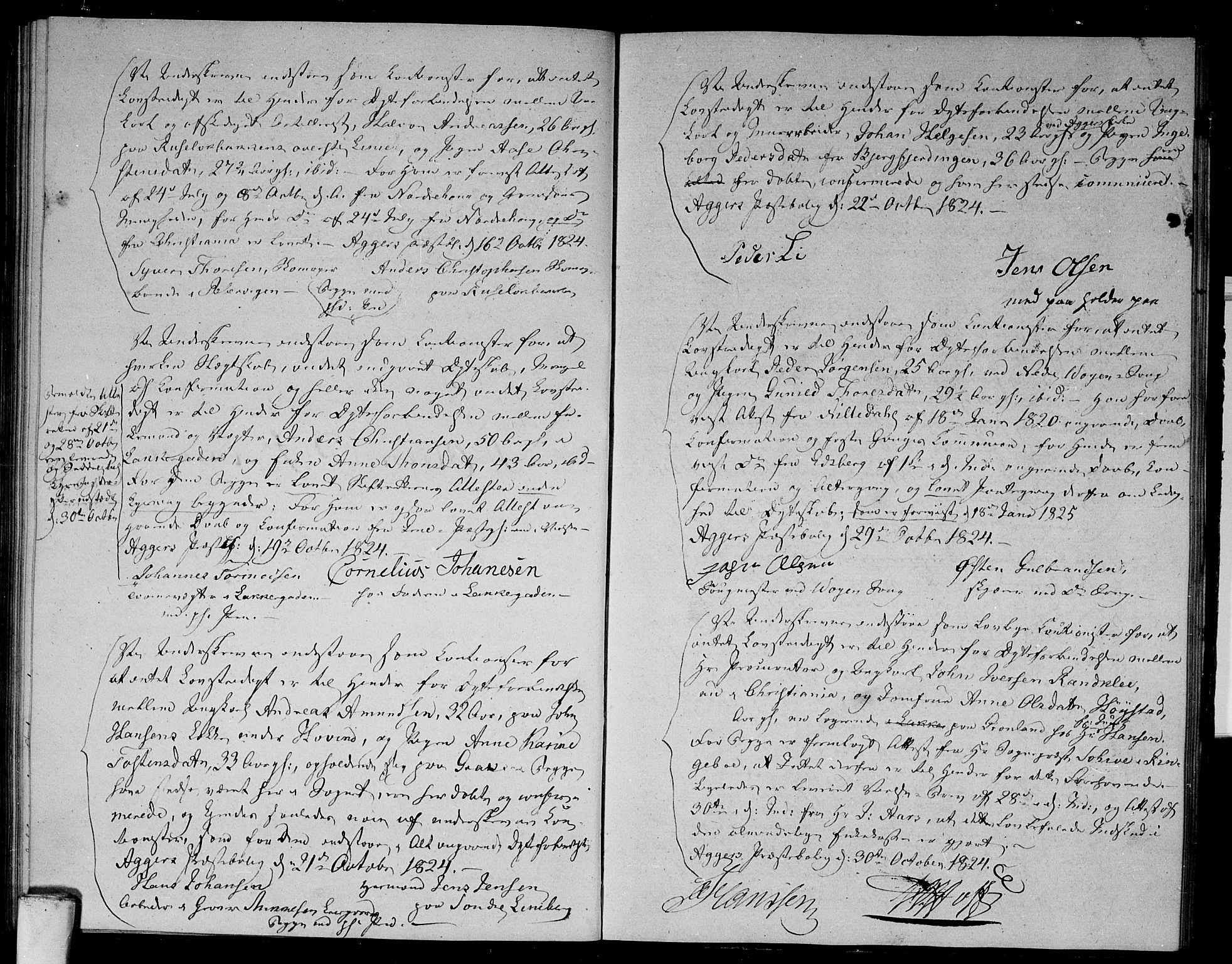 Aker prestekontor kirkebøker, AV/SAO-A-10861/L/L0006: Forlovererklæringer nr. 6, 1821-1826