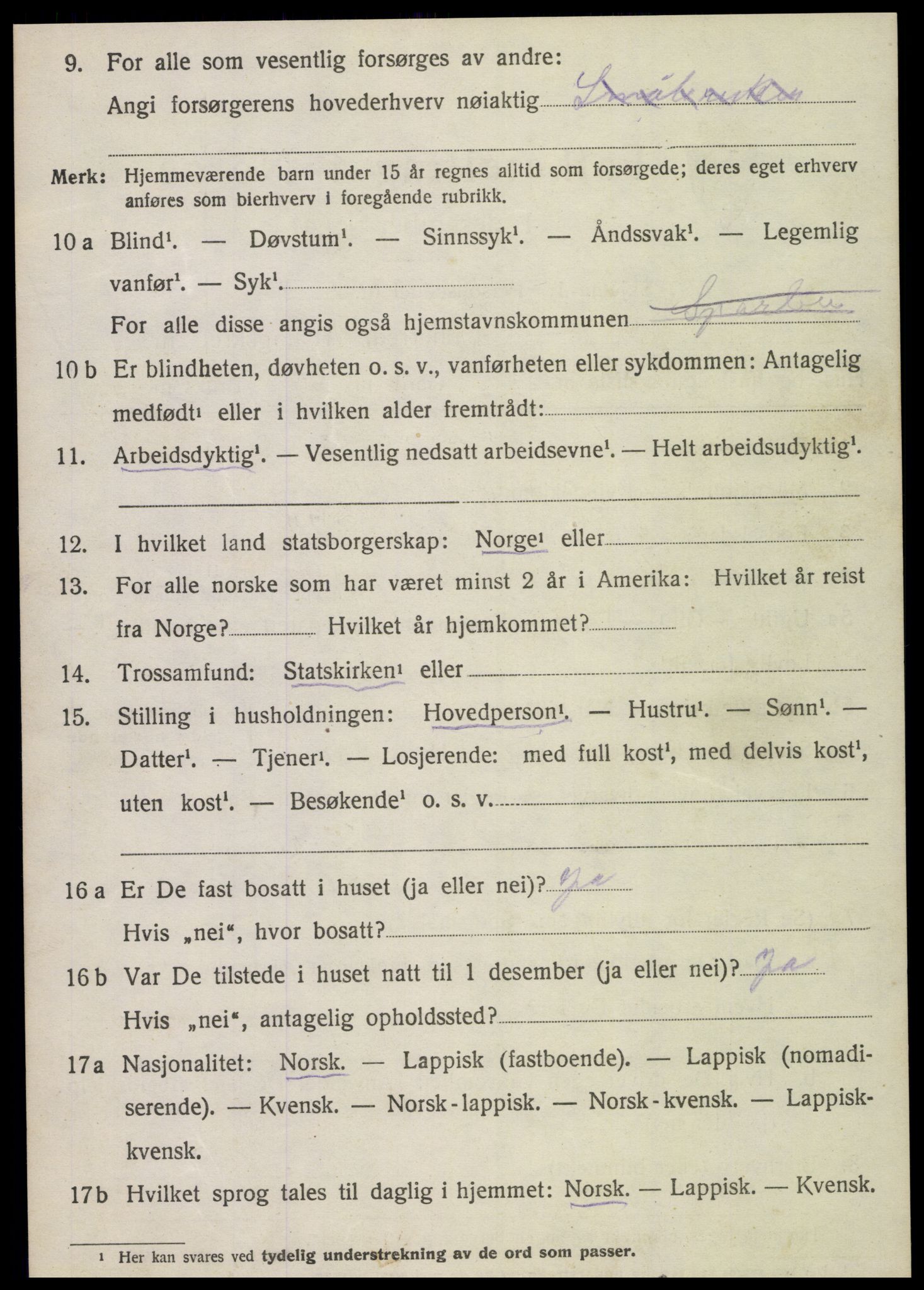 SAT, Folketelling 1920 for 1731 Sparbu herred, 1920, s. 3164