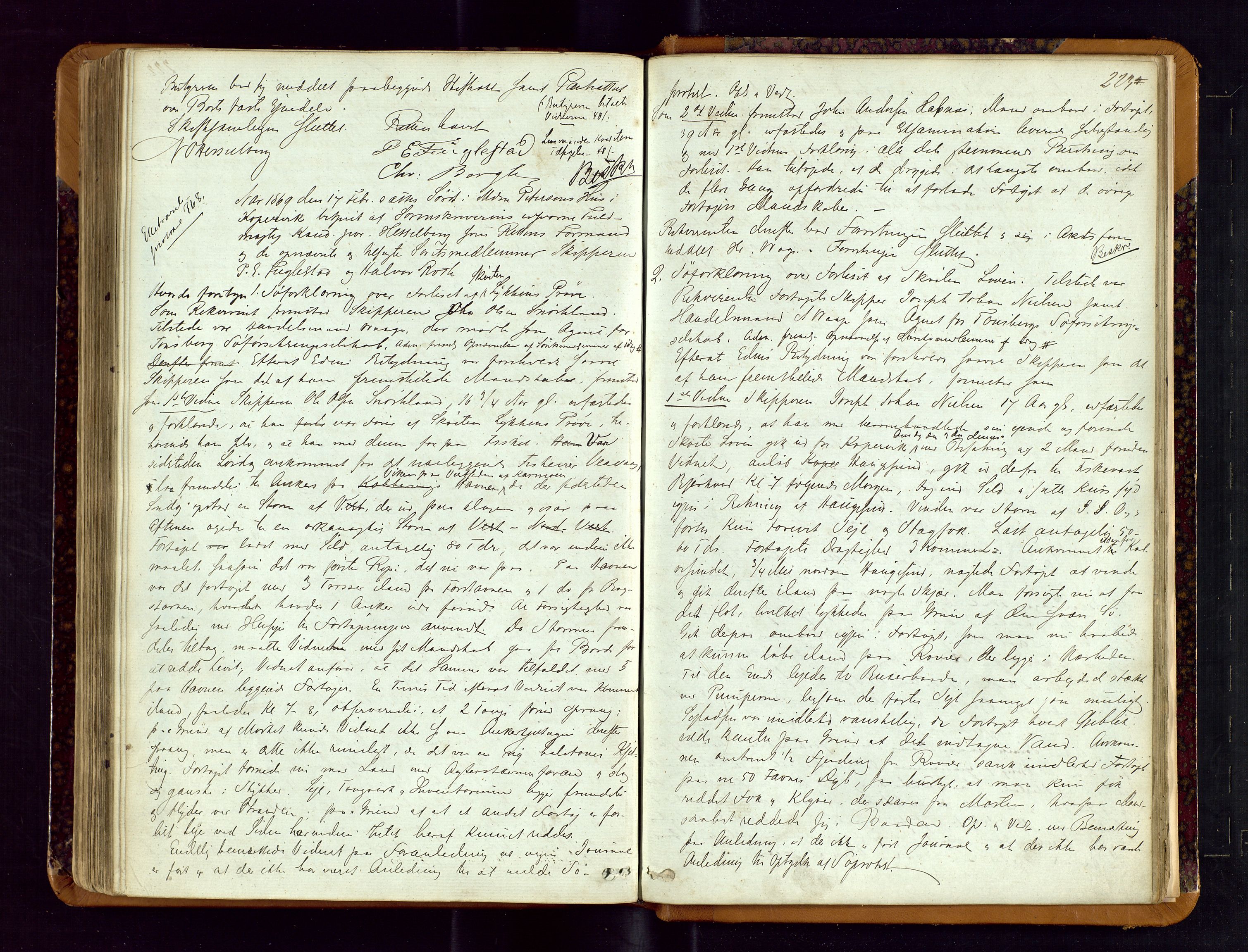 Karmsund sorenskriveri, AV/SAST-A-100311/01/IV/IVDBB/L0002: SKIFTEPROTOKOLL BC 2KARMSUND FJERDING, 1859-1870, s. 222b-223a