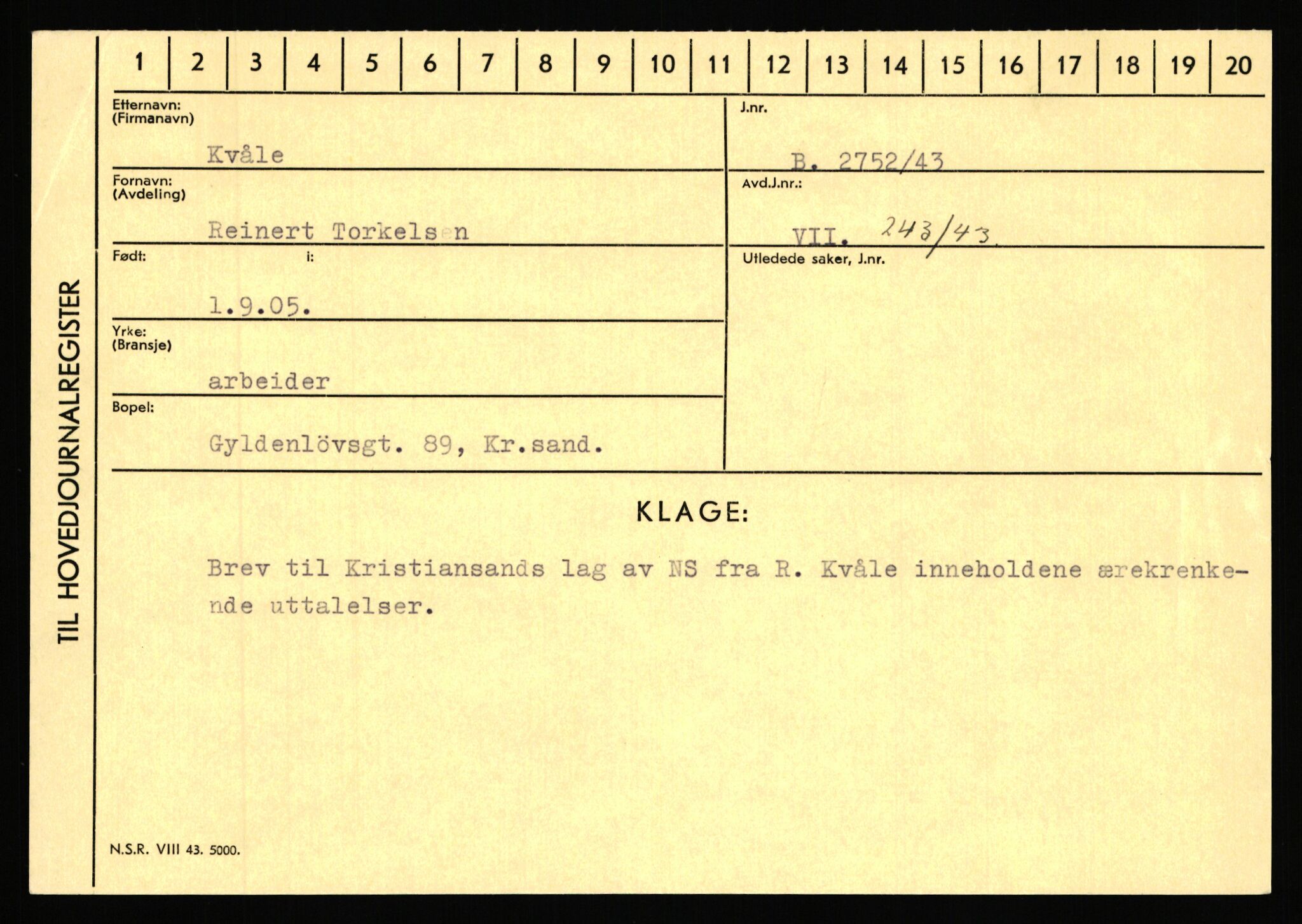 Statspolitiet - Hovedkontoret / Osloavdelingen, AV/RA-S-1329/C/Ca/L0009: Knutsen - Limstrand, 1943-1945, s. 2102