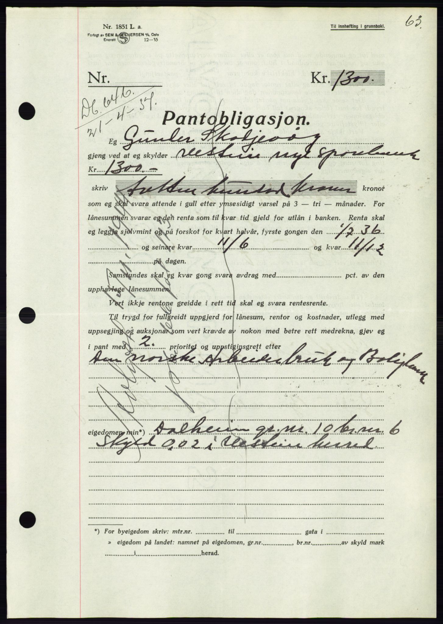 Søre Sunnmøre sorenskriveri, SAT/A-4122/1/2/2C/L0063: Pantebok nr. 57, 1937-1937, Dagboknr: 646/1937