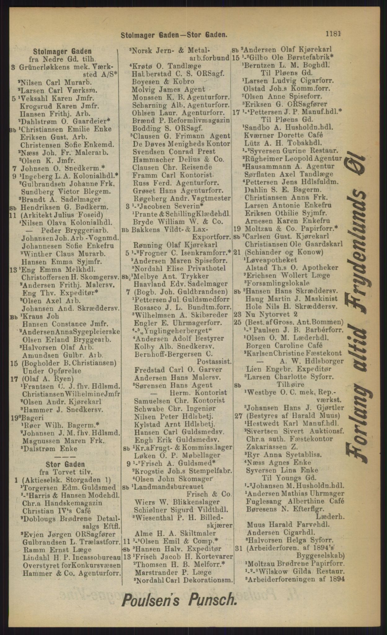 Kristiania/Oslo adressebok, PUBL/-, 1903, s. 1181