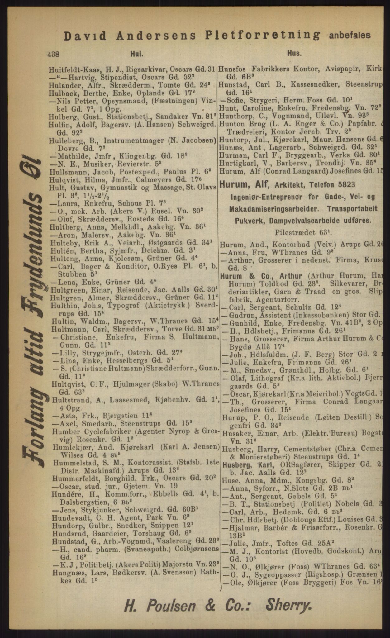 Kristiania/Oslo adressebok, PUBL/-, 1903, s. 438