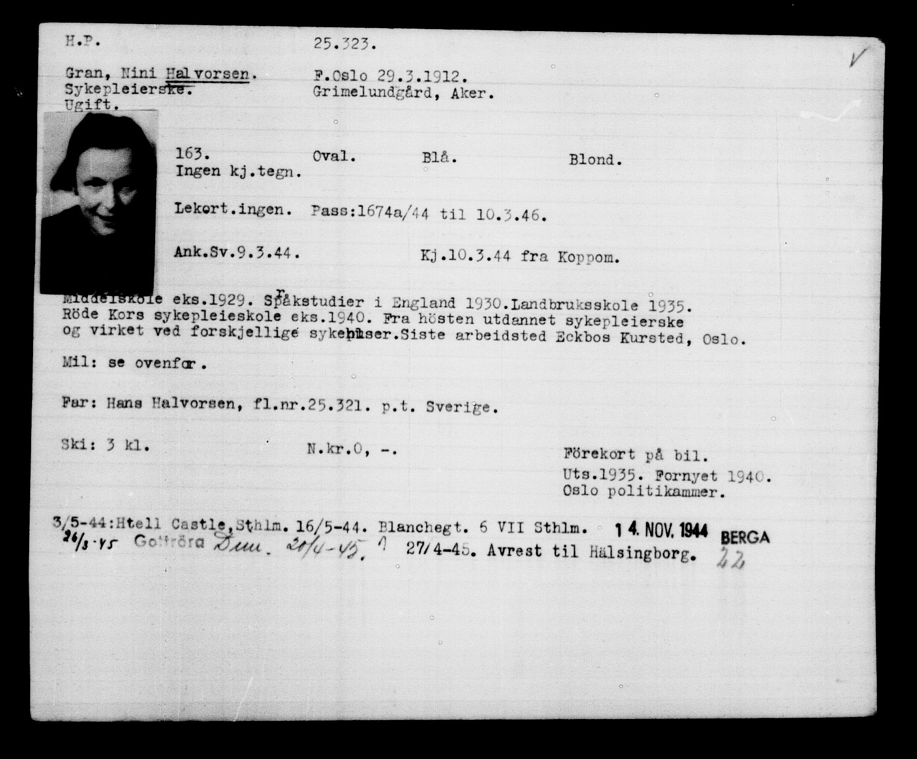 Den Kgl. Norske Legasjons Flyktningskontor, AV/RA-S-6753/V/Va/L0011: Kjesäterkartoteket.  Flyktningenr. 25300-28349, 1940-1945, s. 24