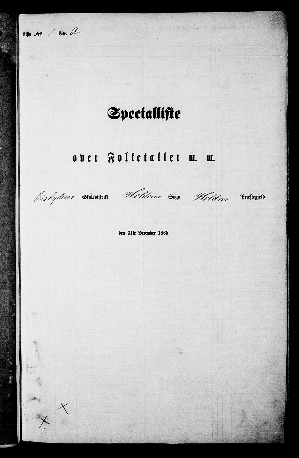 RA, Folketelling 1865 for 0819P Holla prestegjeld, 1865, s. 12