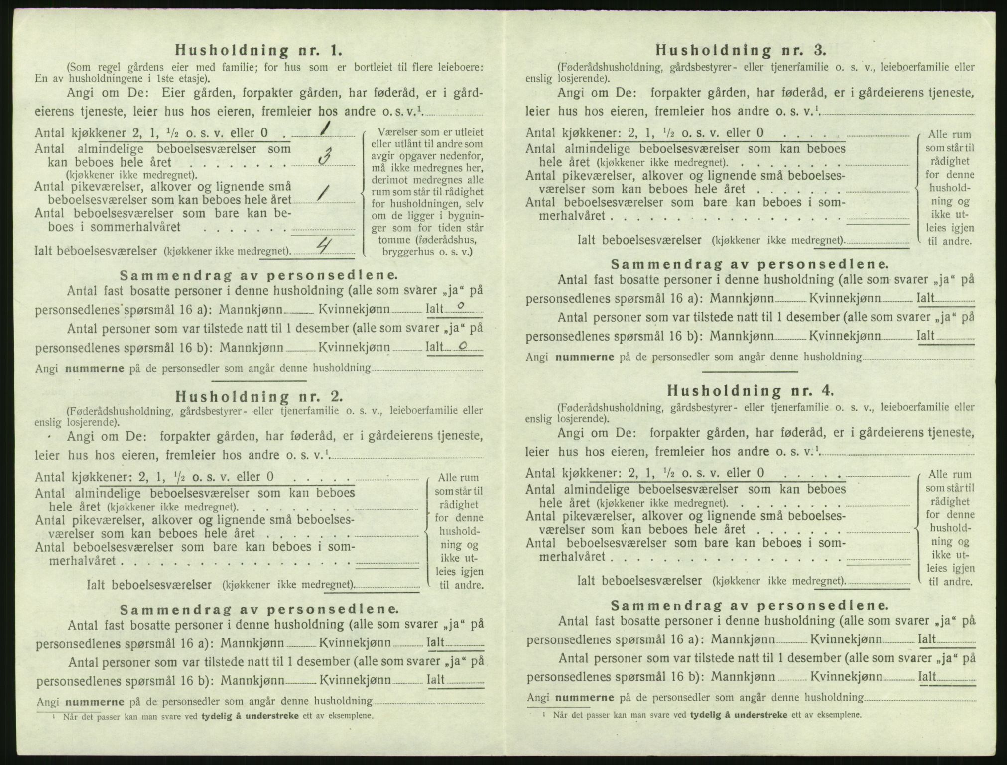 SAK, Folketelling 1920 for 1029 Sør-Audnedal herred, 1920, s. 96