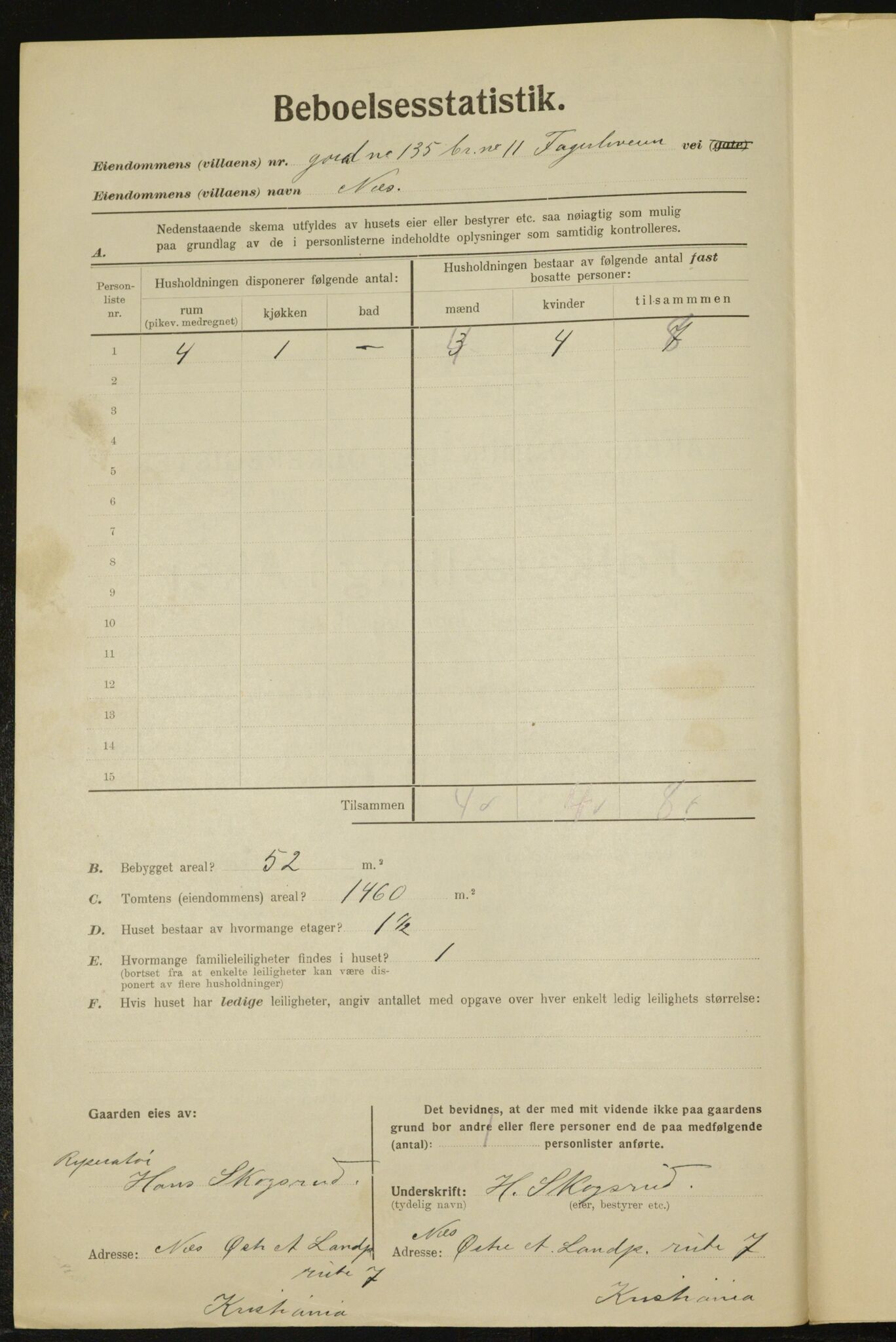 , Kommunal folketelling 1.12.1923 for Aker, 1923, s. 23905